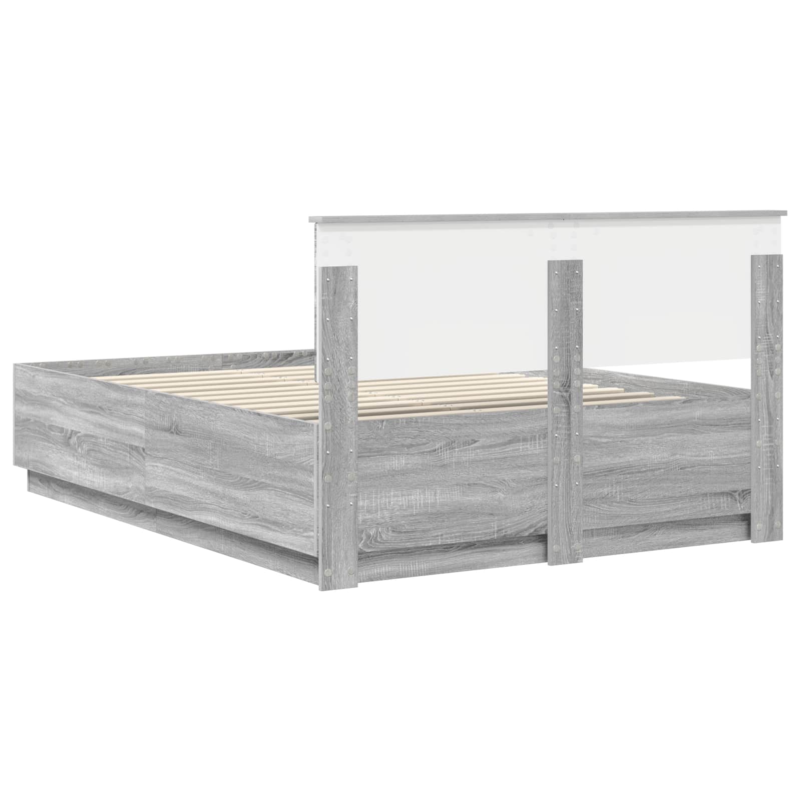 Cadre de lit Gris Sonoma 160 x 200 cm Bois d'ingénierie - XIOS