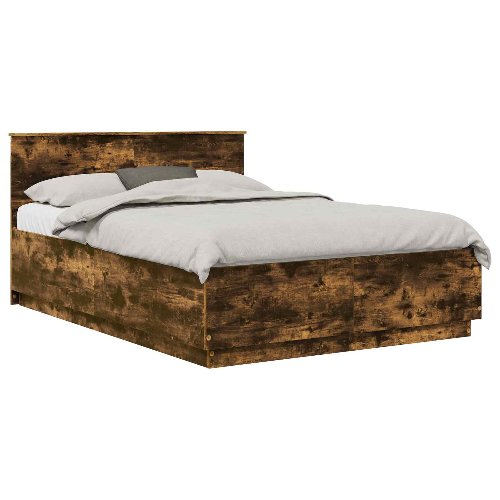 Cadre de lit Chêne fumé 150 x 200 cm Bois d'ingénierie - XIOS