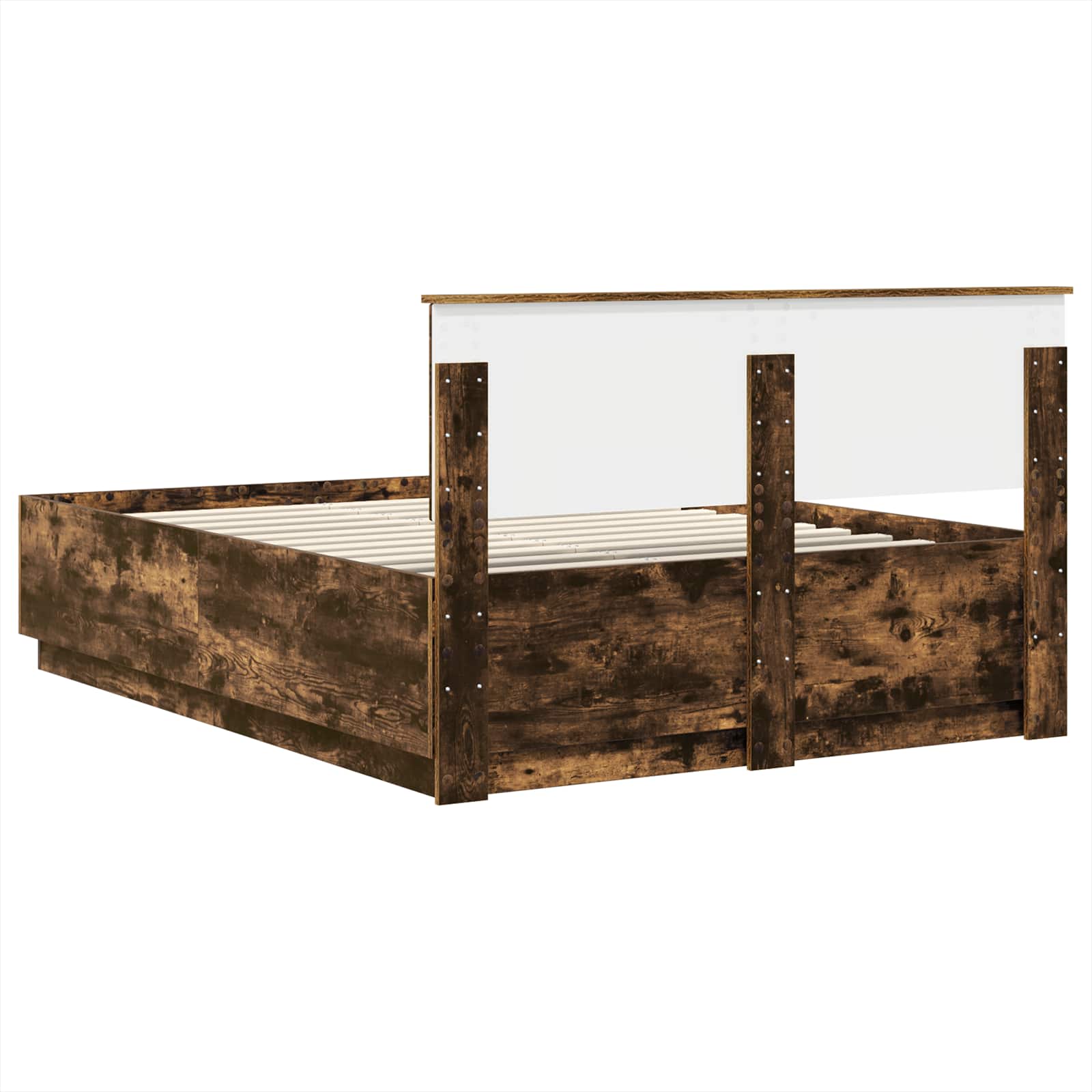 Cadre de lit Chêne fumé 140 x 200 cm Bois d'ingénierie - XIOS