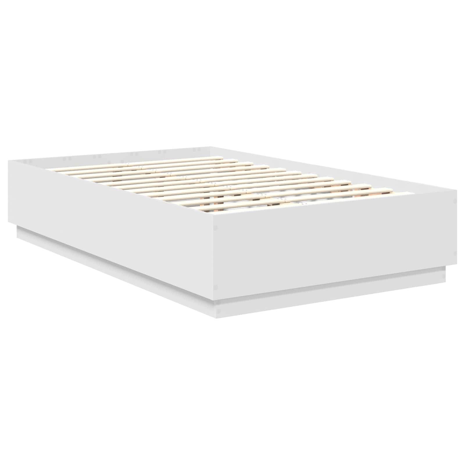 Cadre de lit Blanc 135 x 190 cm Bois d'ingénierie - XIOS