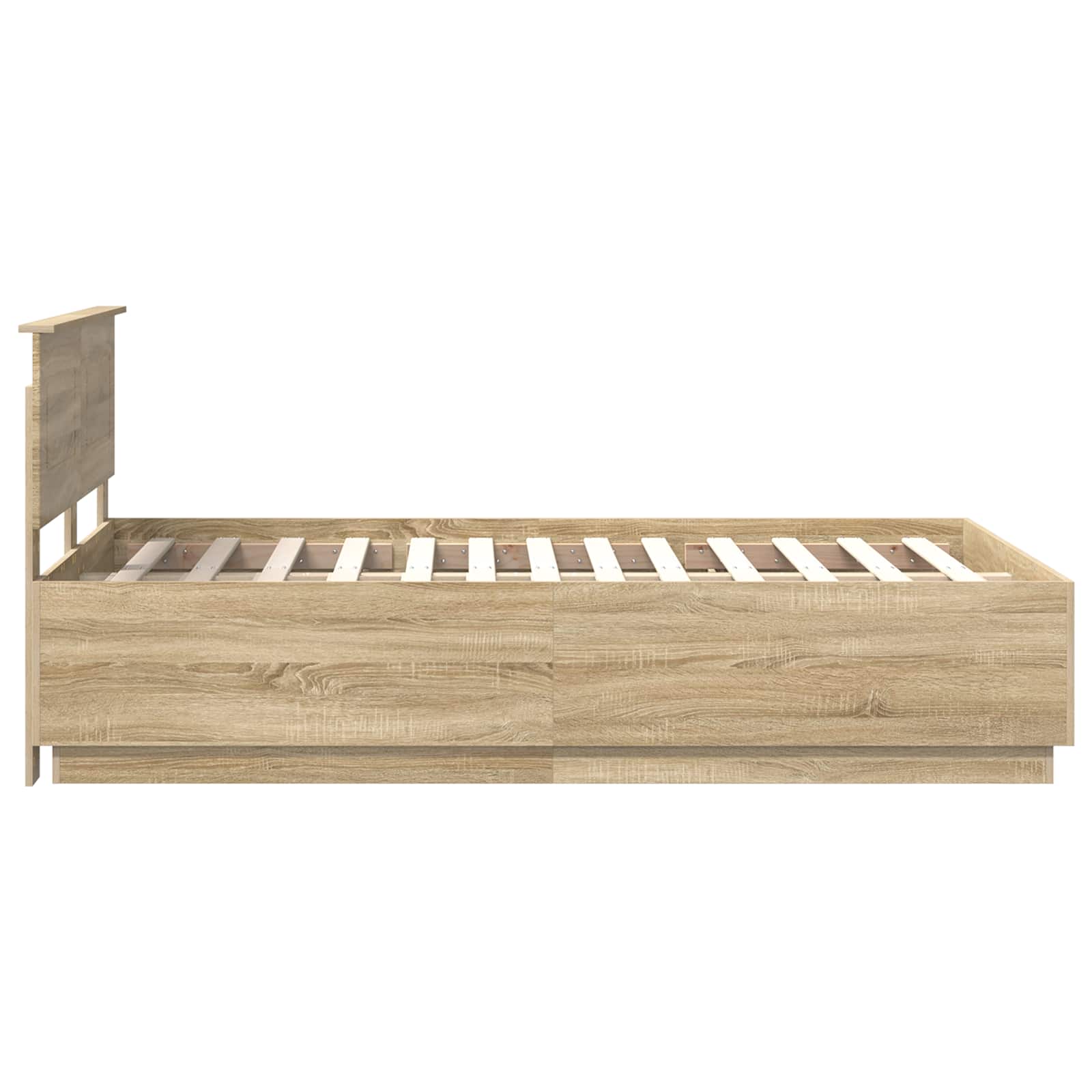 Cadre de lit Chêne Sonoma 135 x 190 cm Bois d'ingénierie - XIOS