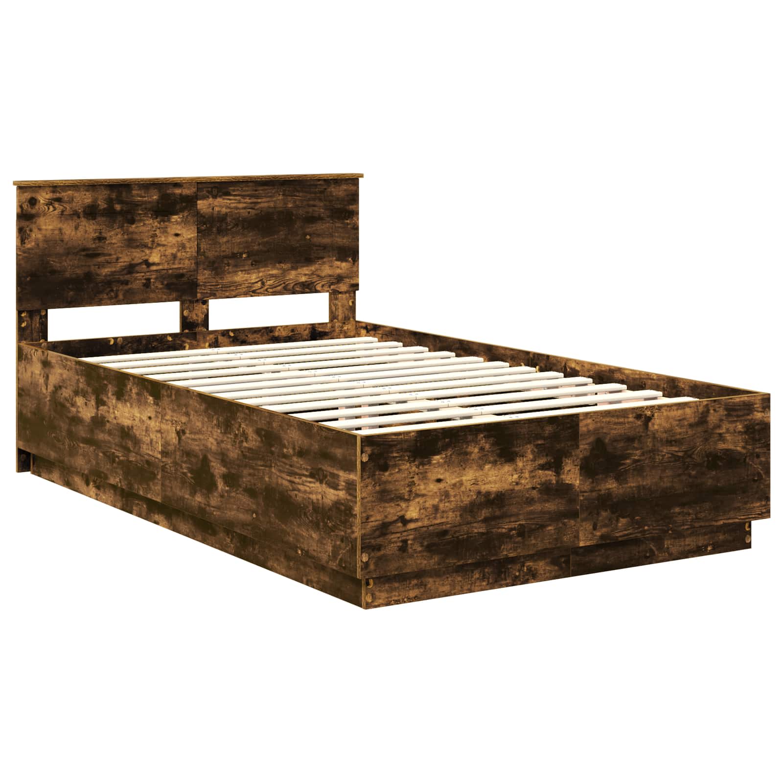 Cadre de lit Chêne fumé 135 x 190 cm Bois d'ingénierie - XIOS