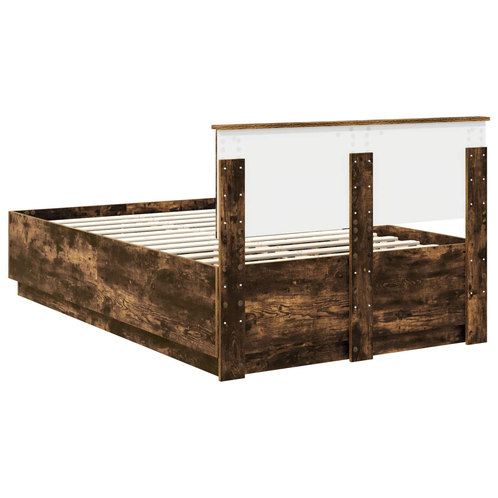 Cadre de lit Chêne fumé 135 x 190 cm Bois d'ingénierie - XIOS