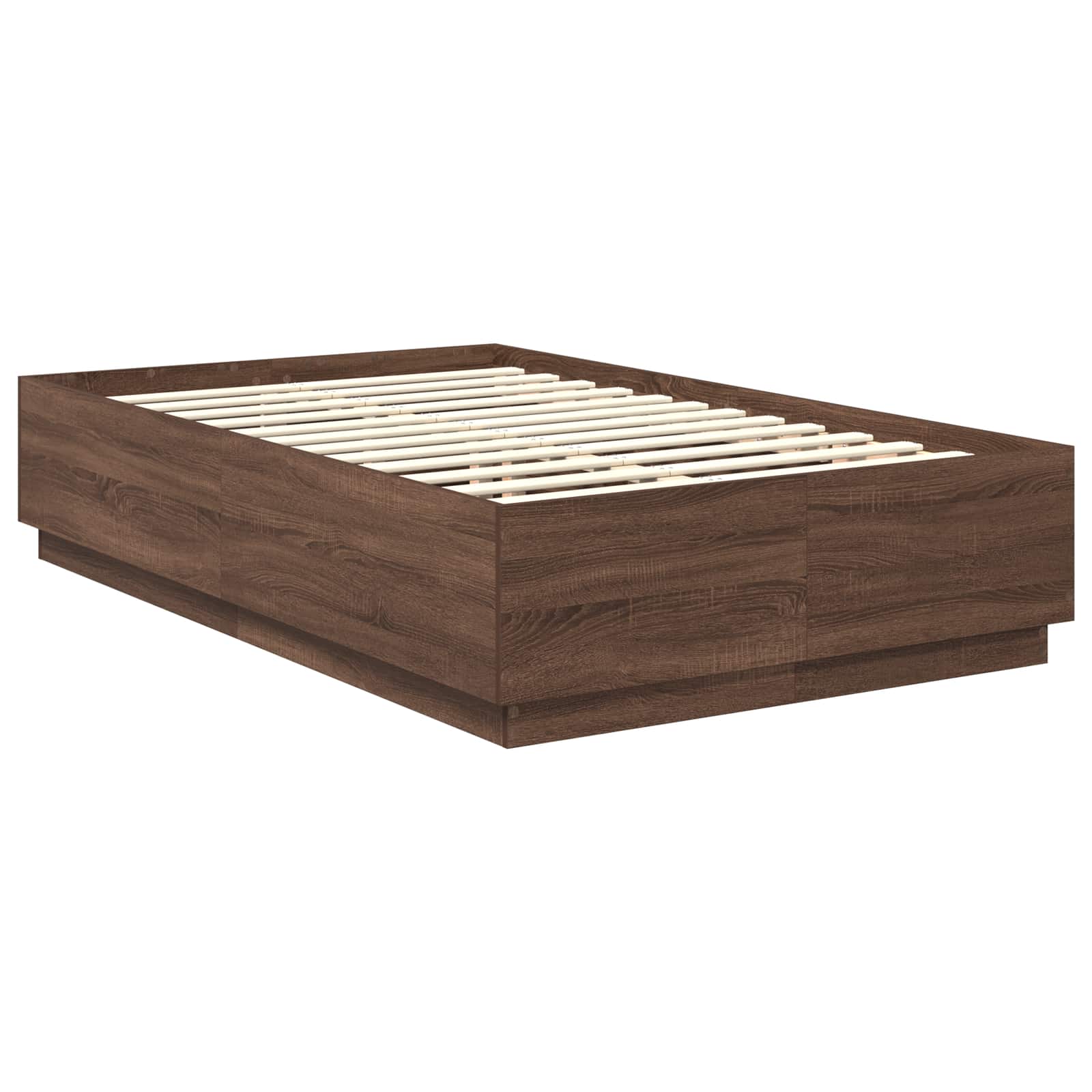 Cadre de lit Chêne brun 135 x 190 cm Bois d'ingénierie - XIOS