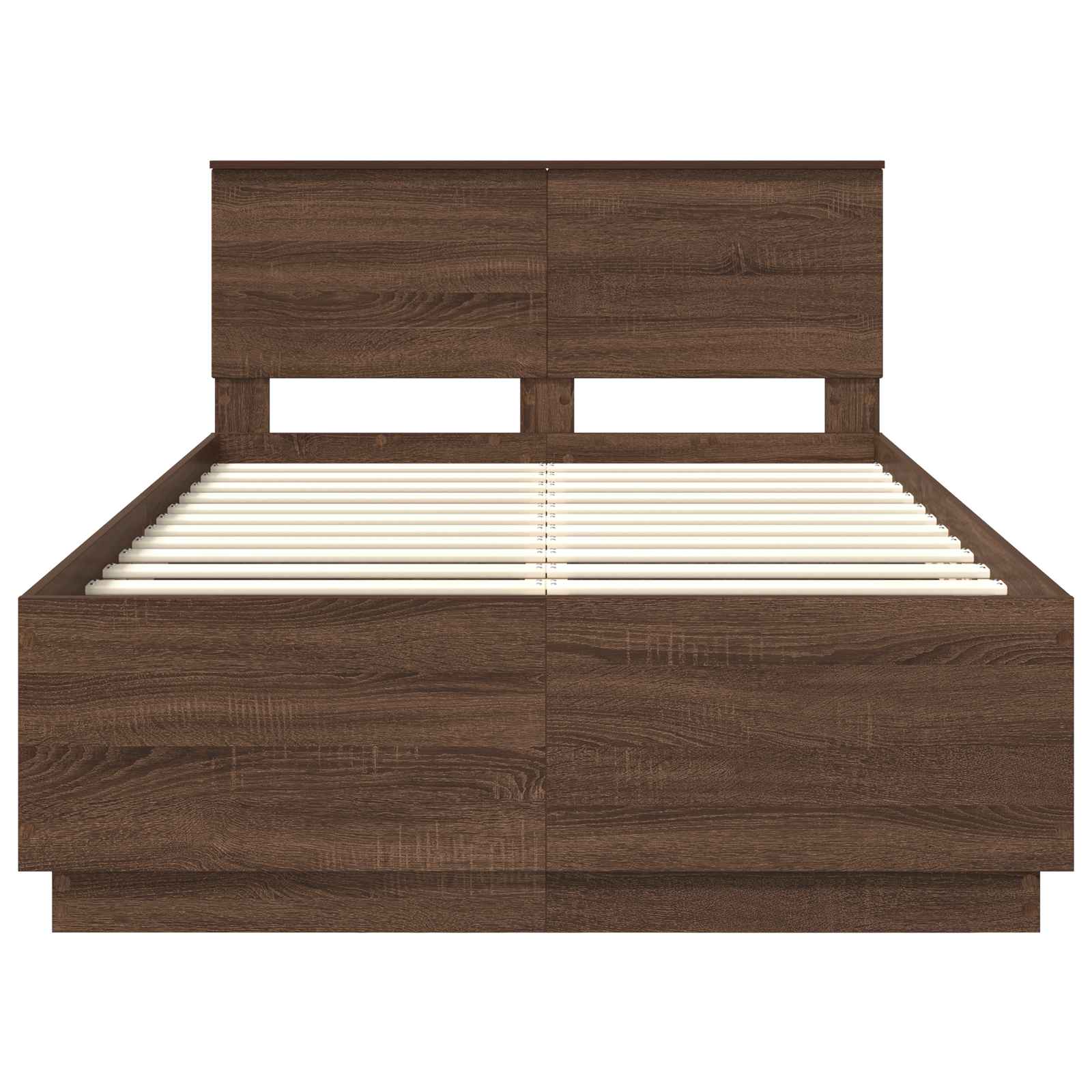 Cadre de lit Chêne brun 135 x 190 cm Bois d'ingénierie - XIOS