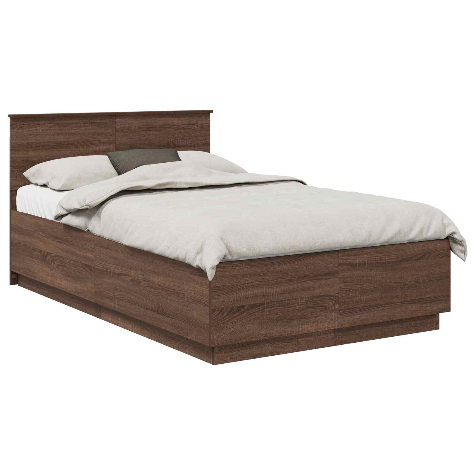 Cadre de lit Chêne brun 135 x 190 cm Bois d'ingénierie - XIOS