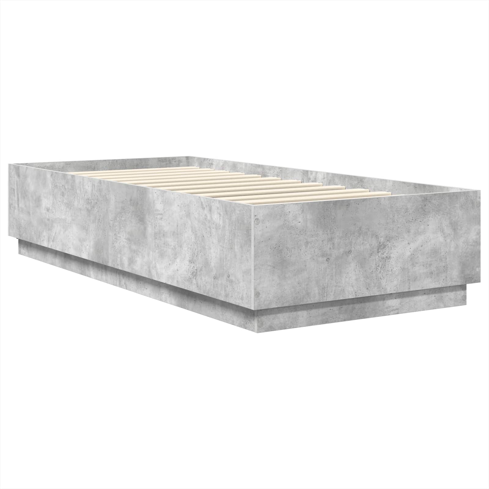 Cadre de lit Gris béton 100 x 200 cm Bois d'ingénierie - XIOS