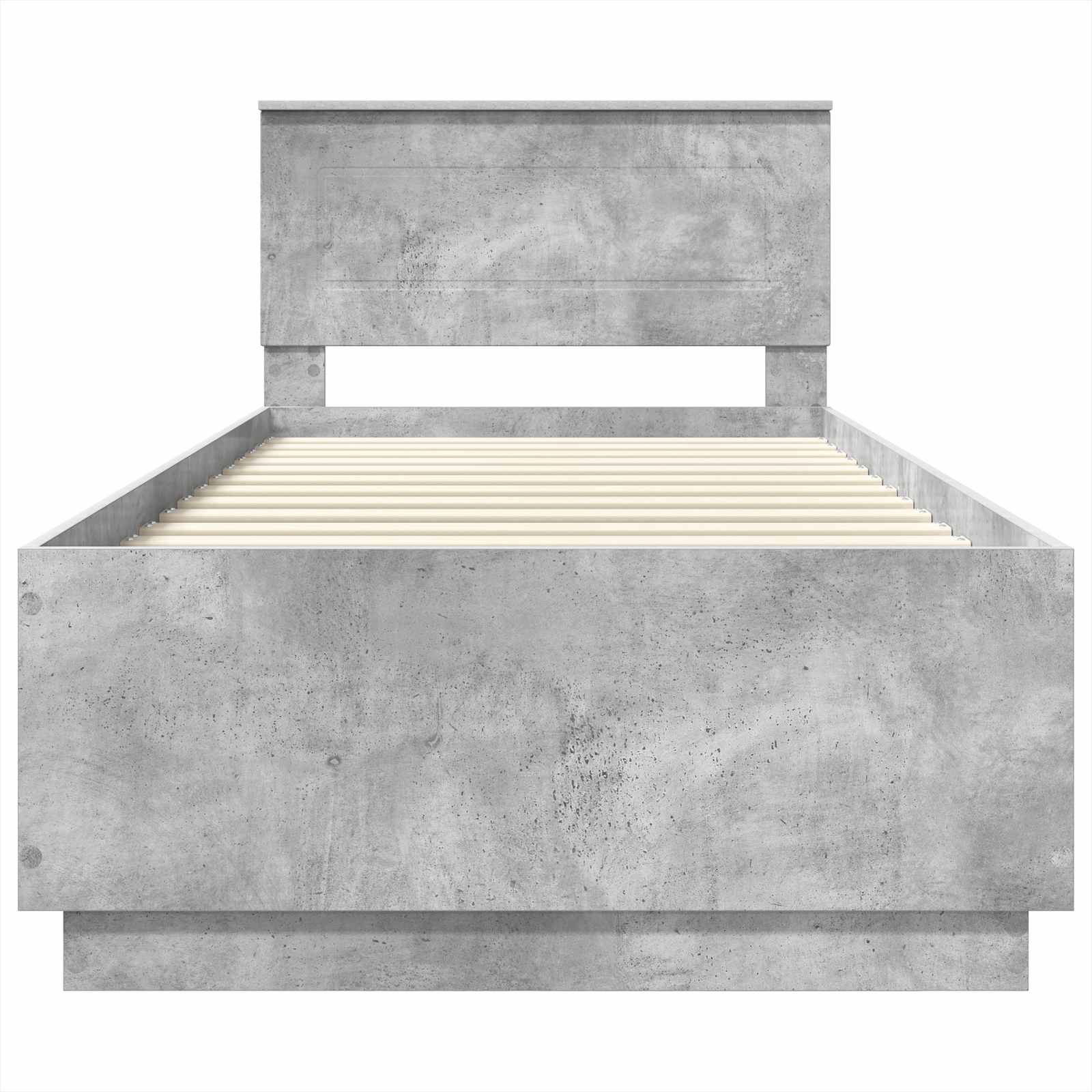 Cadre de lit Gris béton 100 x 200 cm Bois d'ingénierie - XIOS
