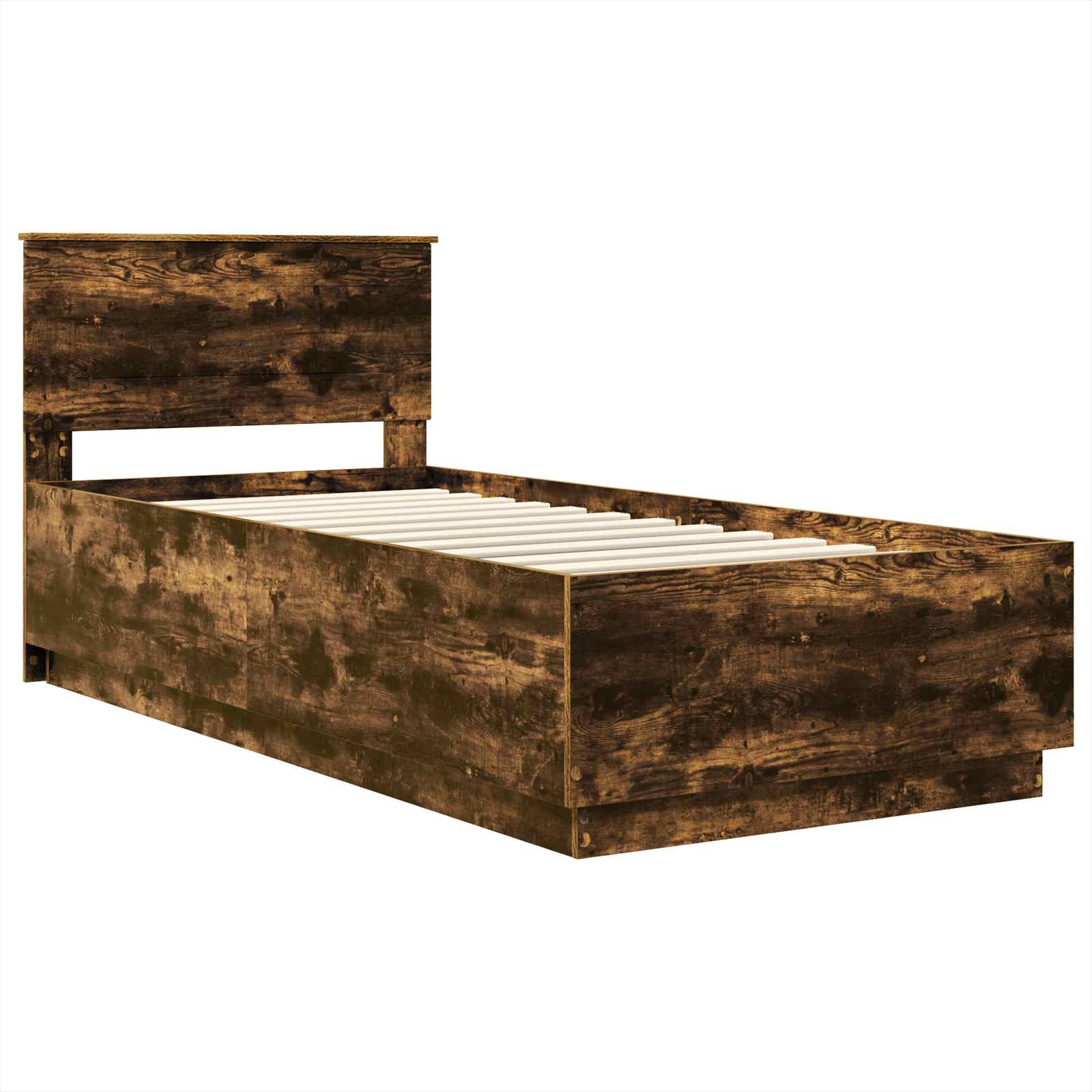 Cadre de lit Chêne fumé 100 x 200 cm Bois d'ingénierie - XIOS