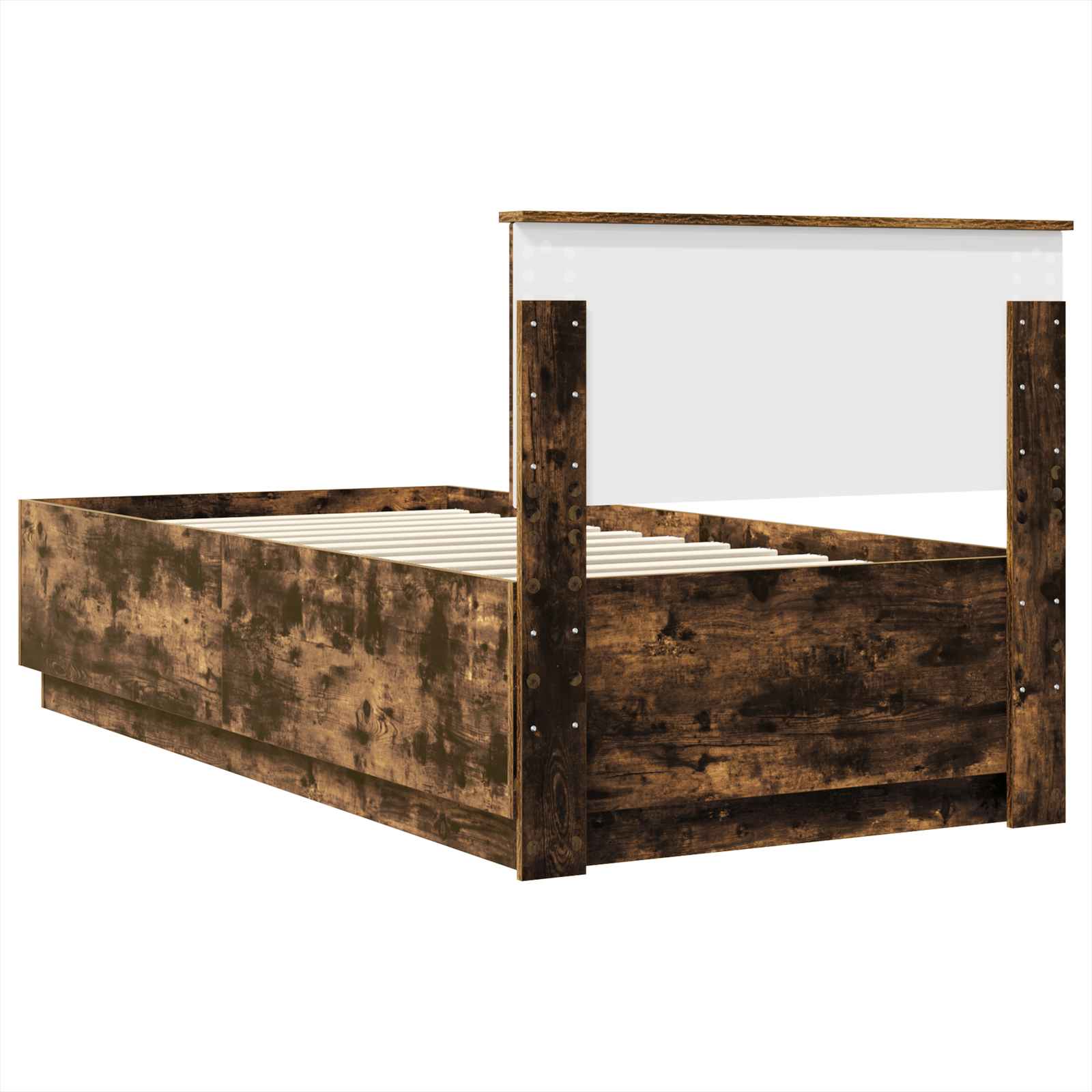 Cadre de lit Chêne fumé 100 x 200 cm Bois d'ingénierie - XIOS