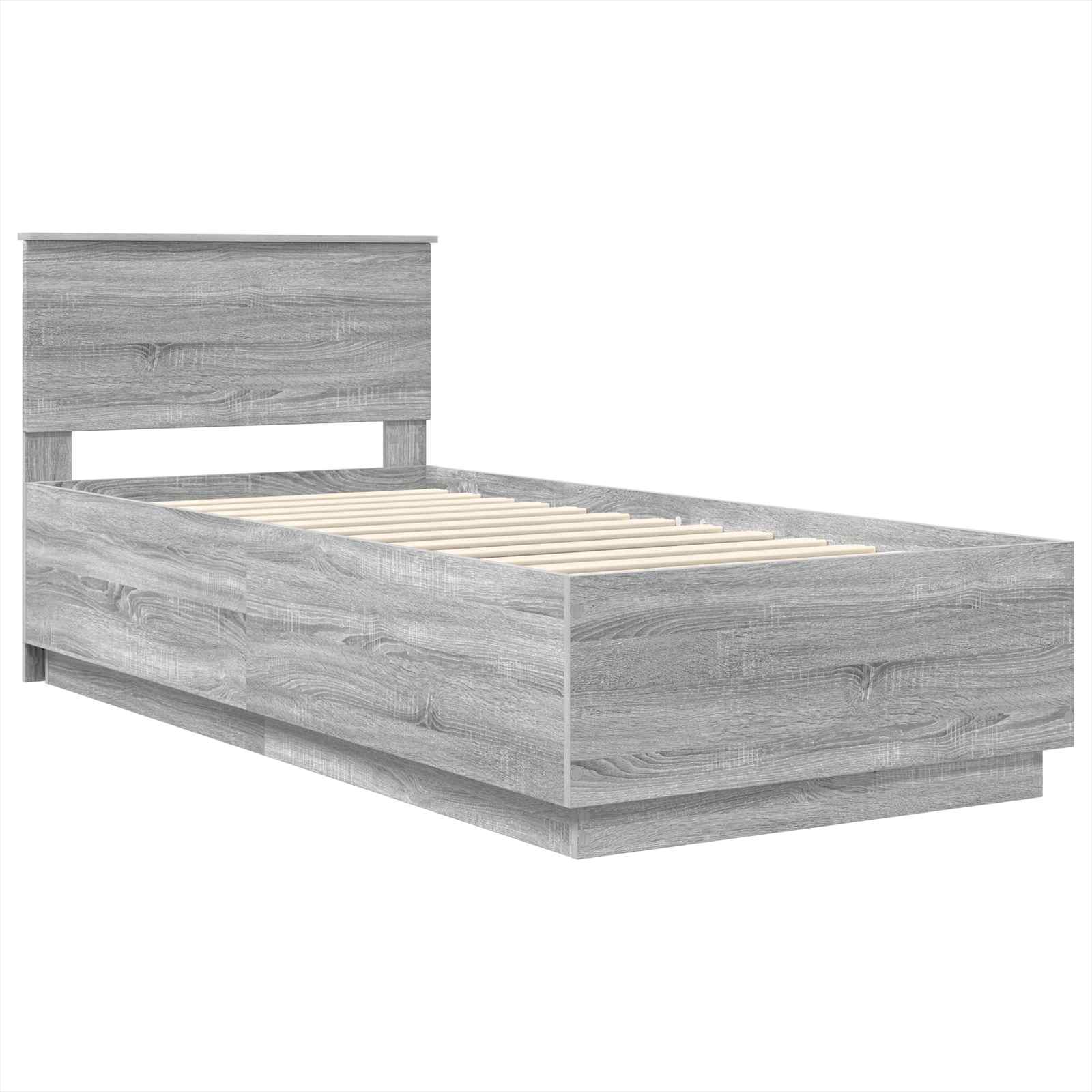 Cadre de lit Gris Sonoma 100 x 200 cm Bois d'ingénierie - XIOS