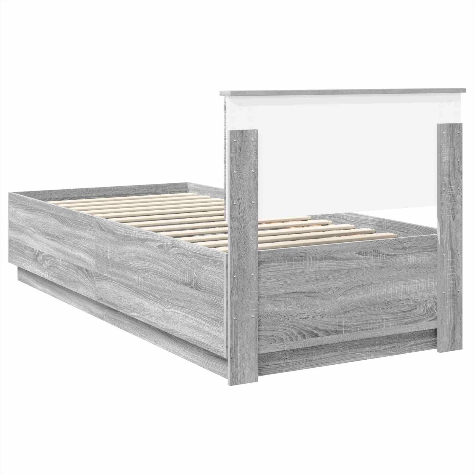 Cadre de lit Gris Sonoma 100 x 200 cm Bois d'ingénierie - XIOS
