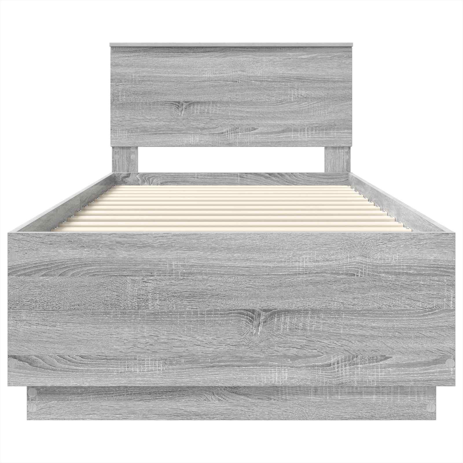 Cadre de lit Gris Sonoma 100 x 200 cm Bois d'ingénierie - XIOS