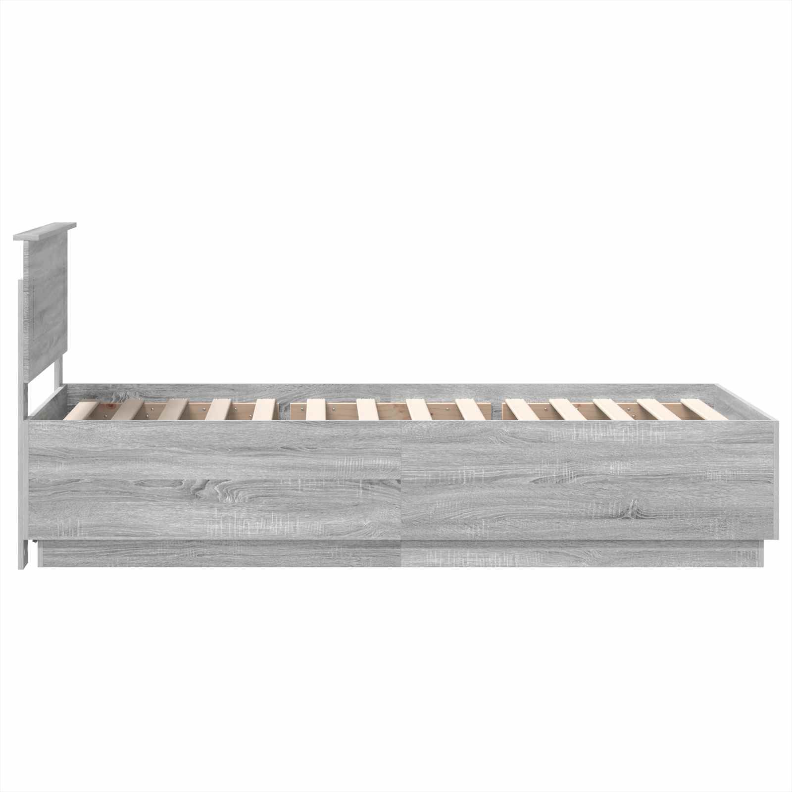 Cadre de lit Gris Sonoma 100 x 200 cm Bois d'ingénierie - XIOS