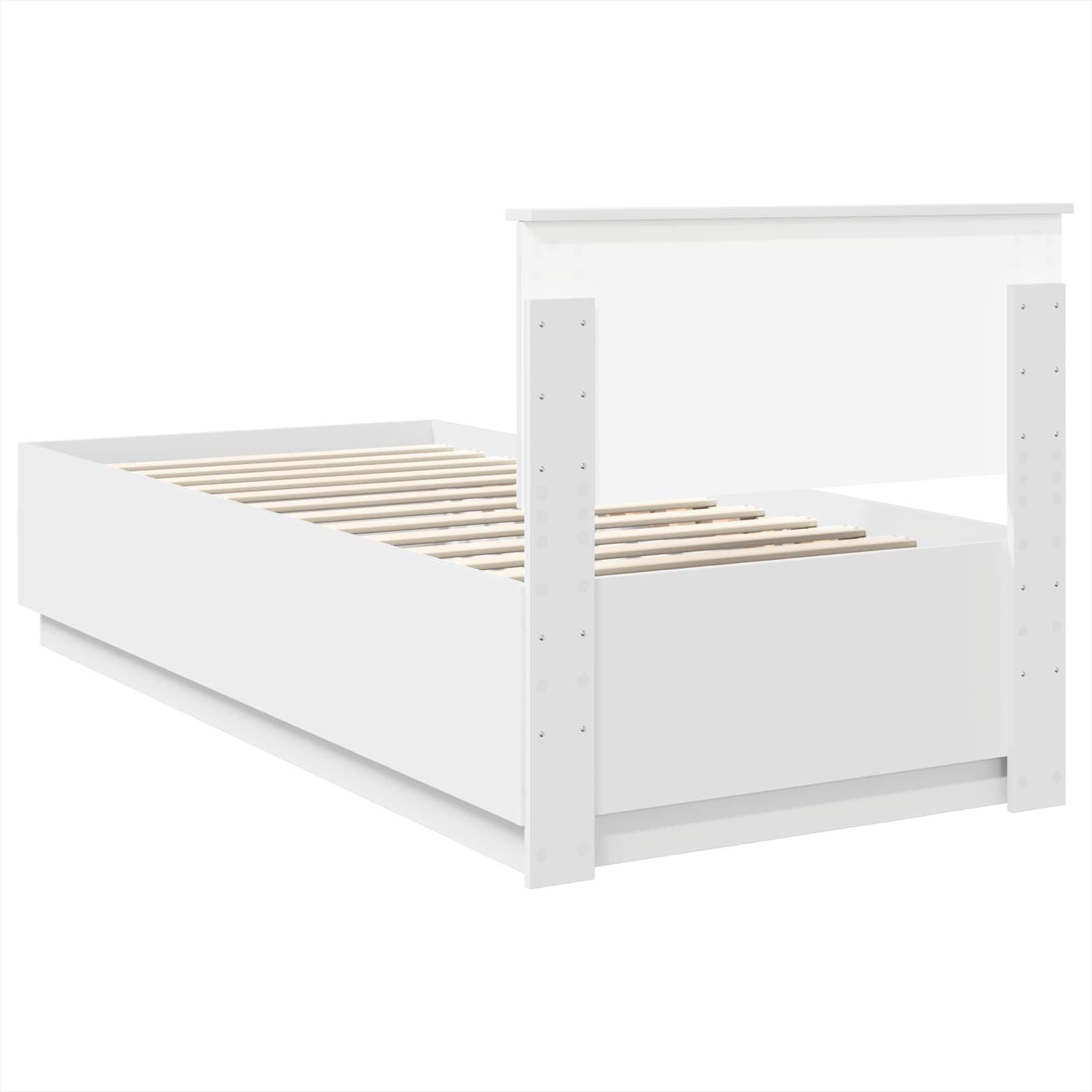 Cadre de lit Blanc 70 x 190 cm Bois d'ingénierie - XIOS