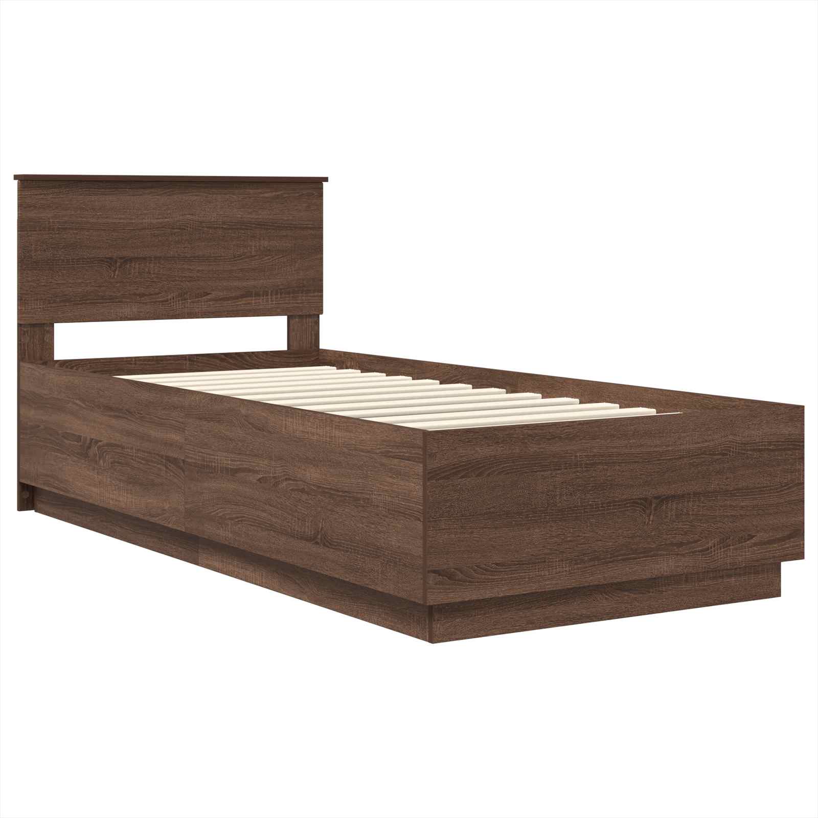 Cadre de lit Chêne brun 70 x 190 cm Bois d'ingénierie - XIOS