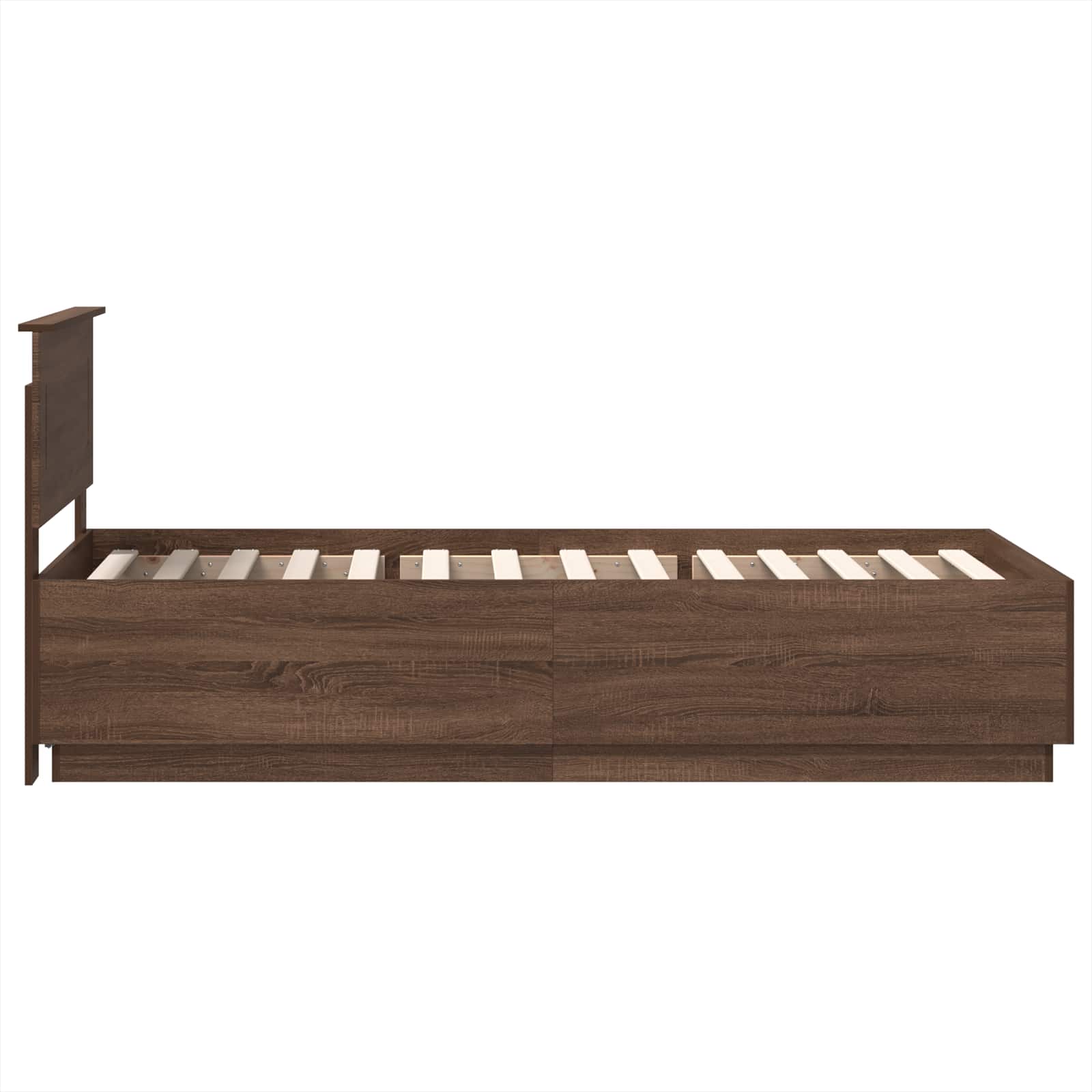 Cadre de lit Chêne brun 70 x 190 cm Bois d'ingénierie - XIOS