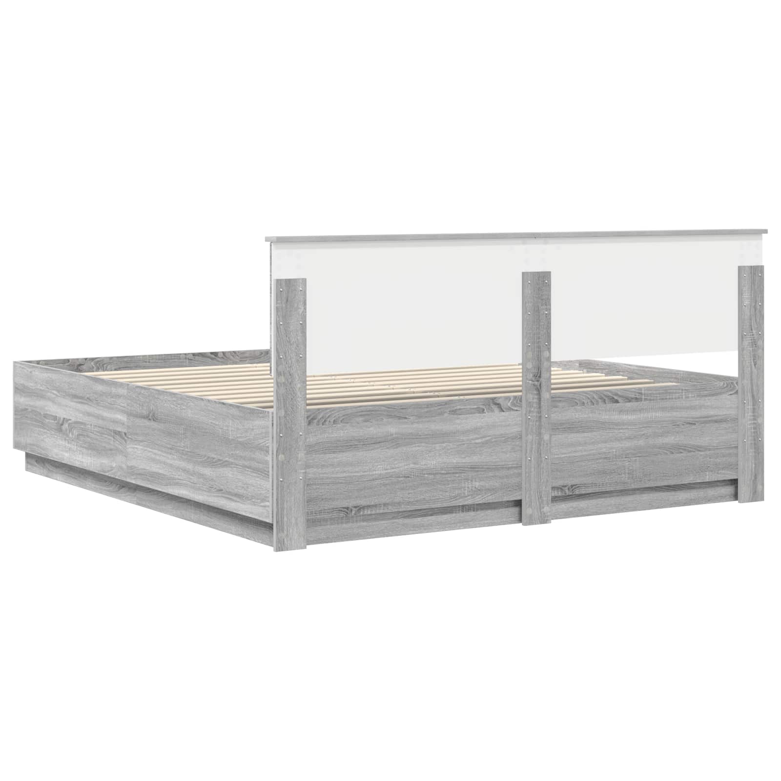 Cadre de lit Sonoma gris 180 x 200 cm Bois d'ingénierie - XIOS