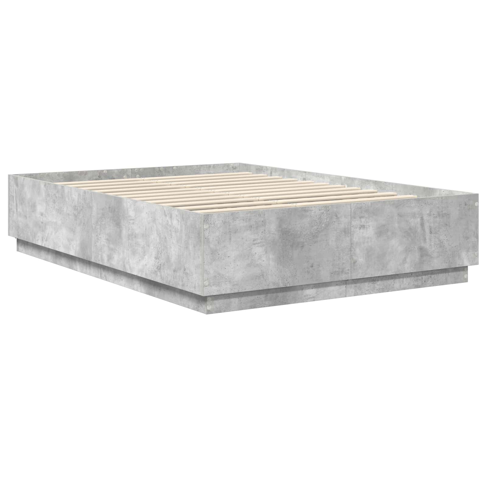 Cadre de lit Gris béton 160 x 200 cm Bois d'ingénierie - XIOS