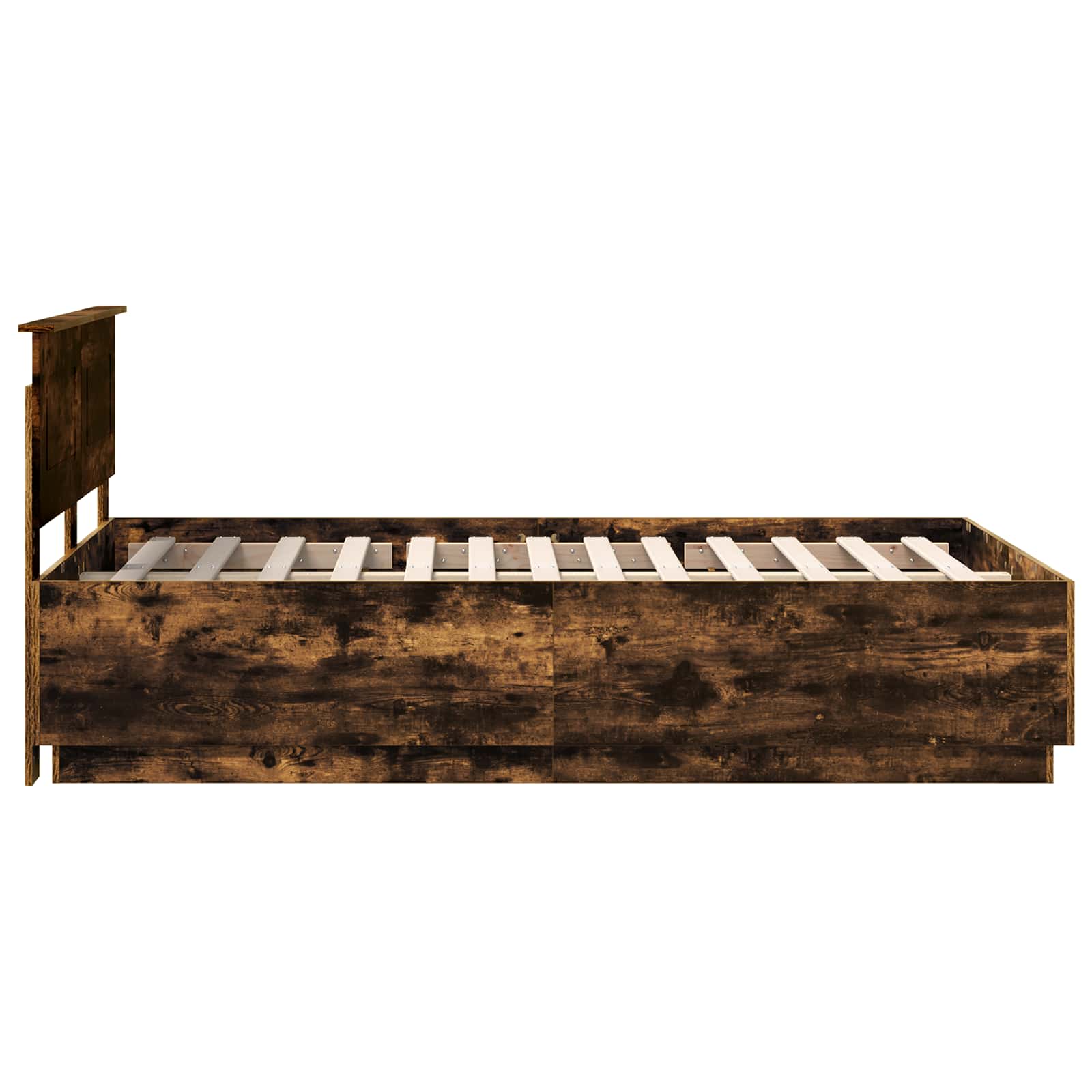 Cadre de lit Chêne fumé 135 x 190 cm Bois d'ingénierie - XIOS