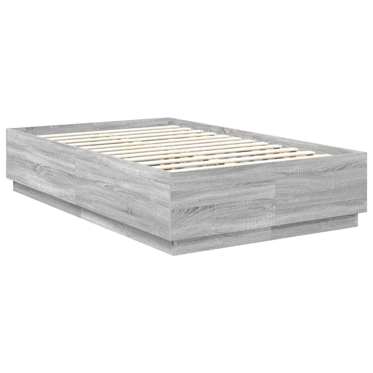 Cadre de lit Sonoma gris 135 x 190 cm Bois d'ingénierie