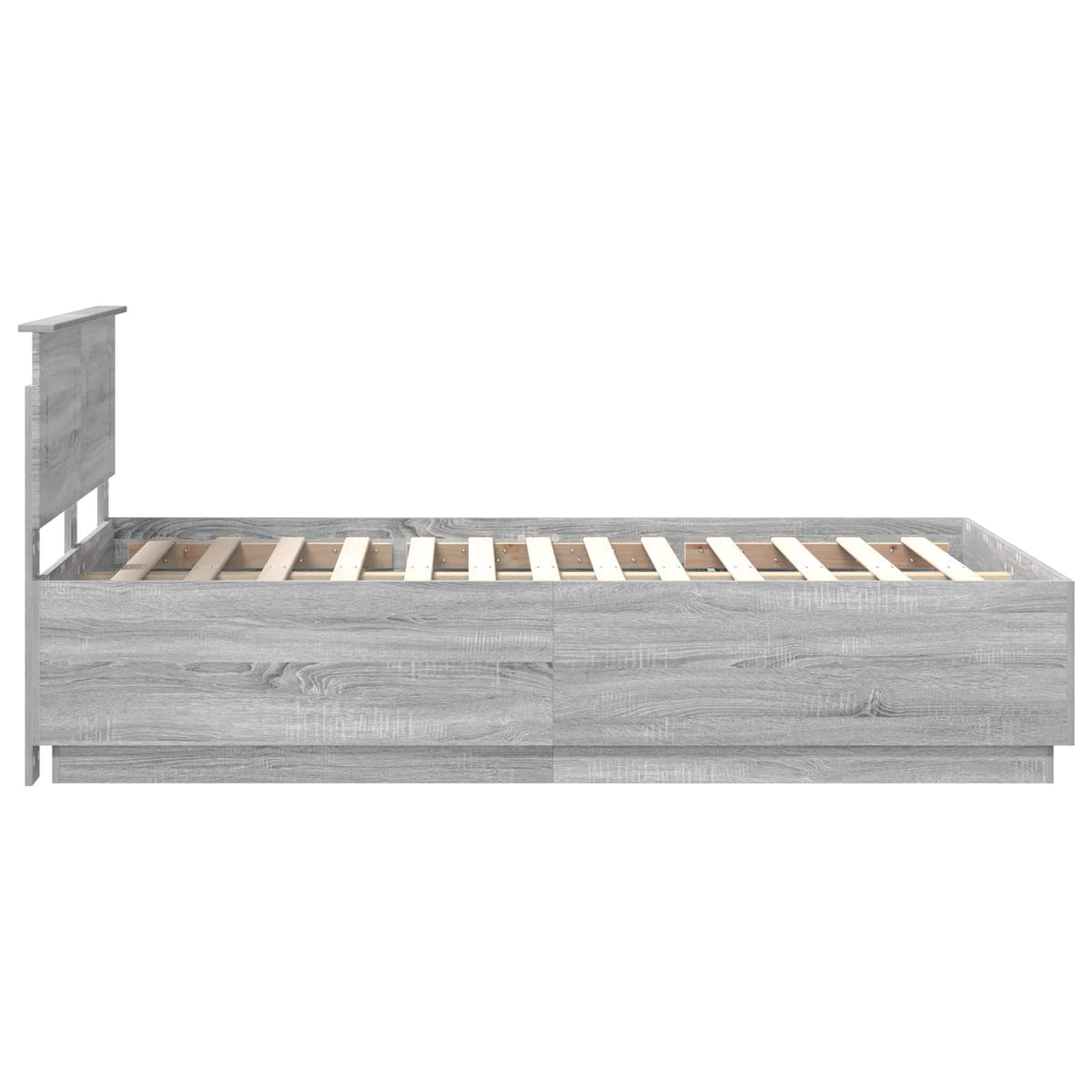 Cadre de lit Sonoma gris 135 x 190 cm Bois d'ingénierie