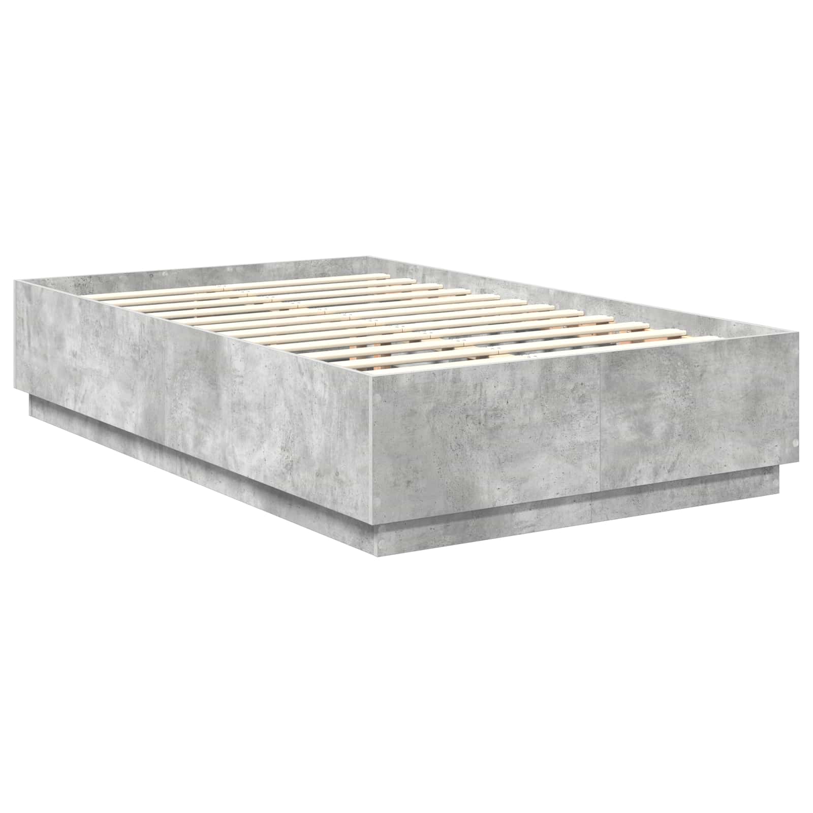Cadre de lit Gris béton 120 x 190 cm Bois d'ingénierie - XIOS