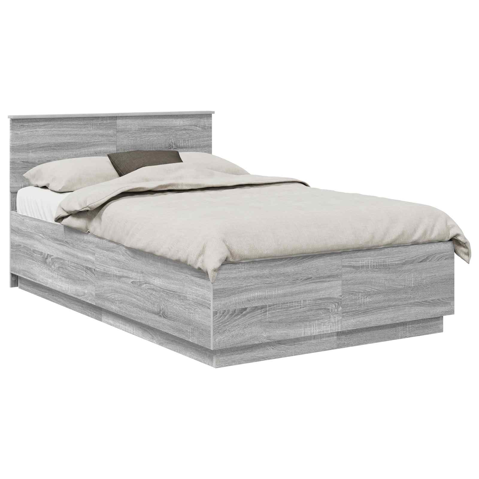 Cadre de lit Sonoma gris 120 x 190 cm Bois d'ingénierie - XIOS