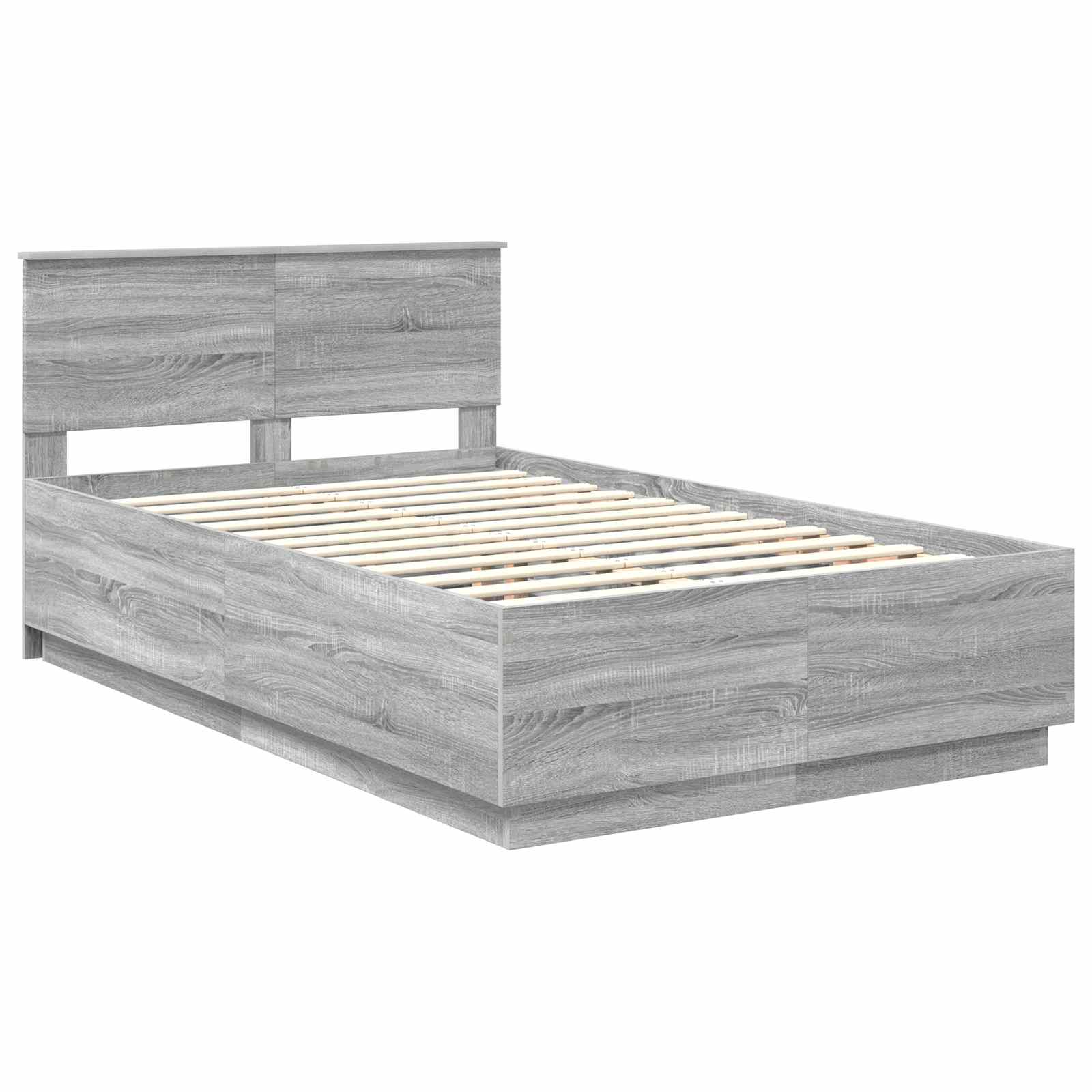 Cadre de lit Sonoma gris 120 x 190 cm Bois d'ingénierie - XIOS
