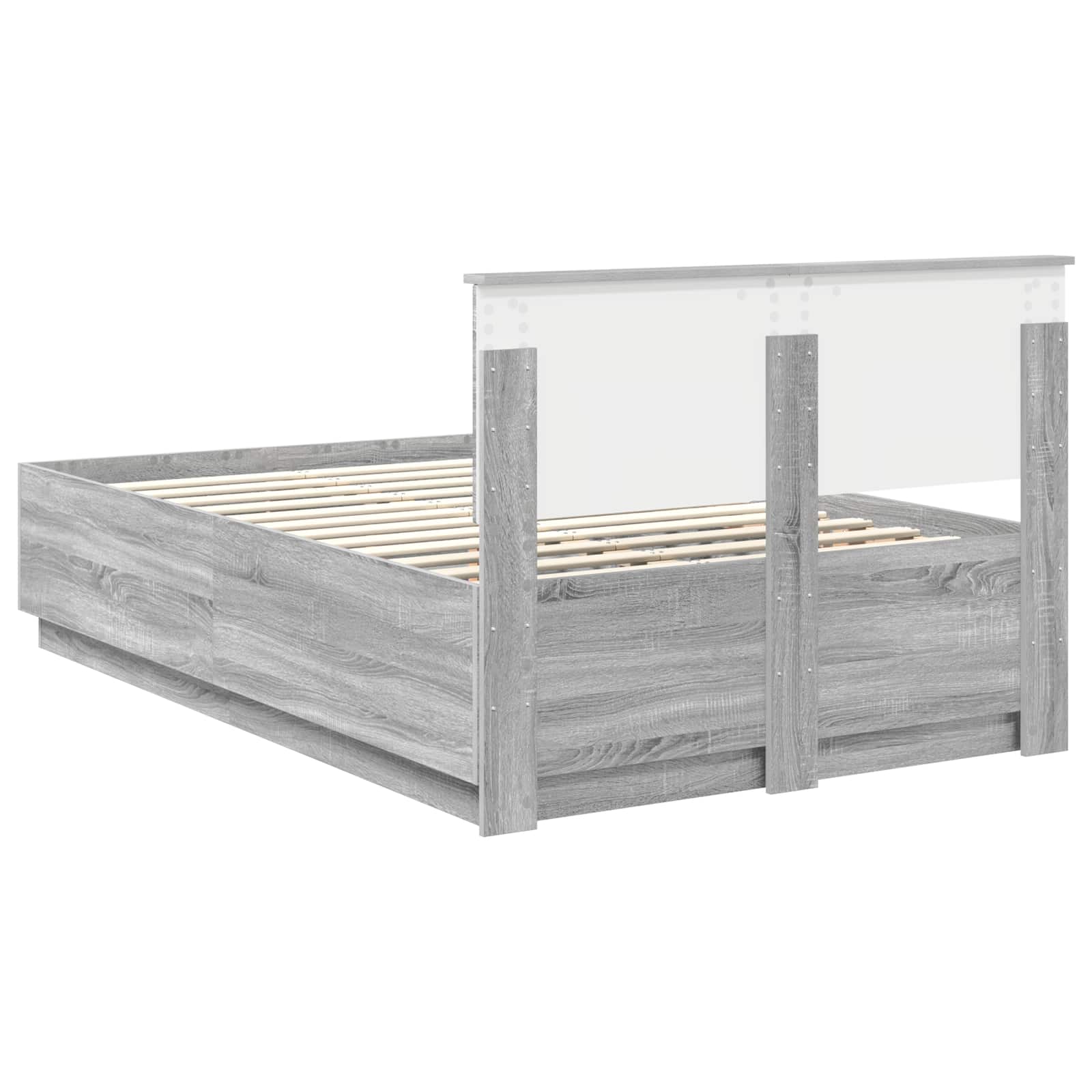Cadre de lit Sonoma gris 120 x 190 cm Bois d'ingénierie - XIOS