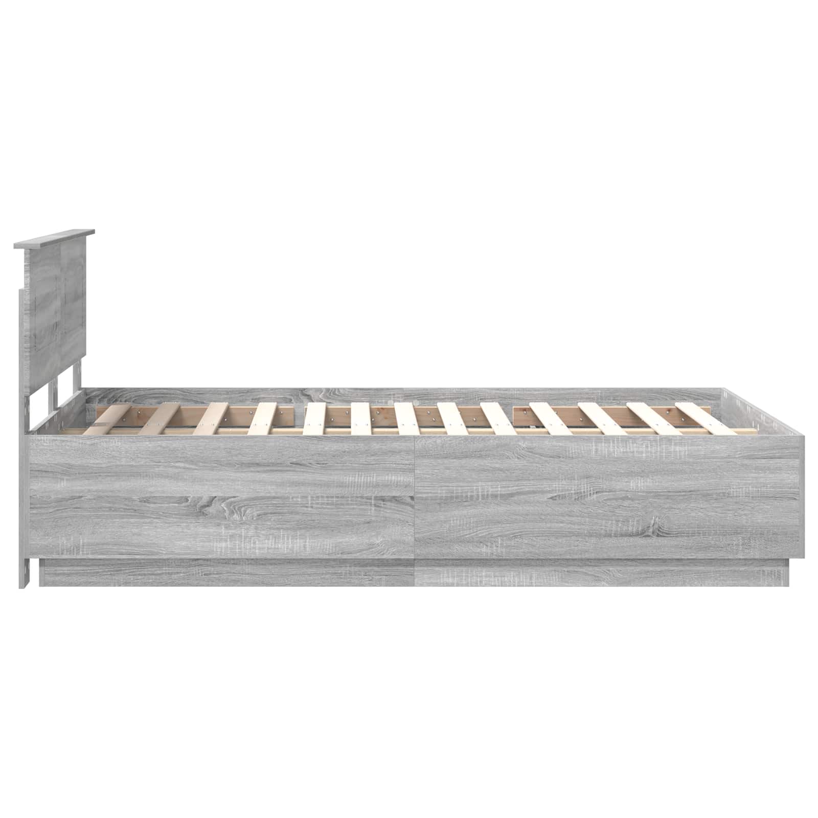 Cadre de lit Sonoma gris 120 x 190 cm Bois d'ingénierie - XIOS