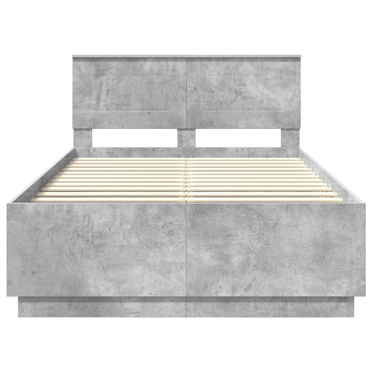 Cadre de lit Gris béton 120 x 200 cm Bois d'ingénierie