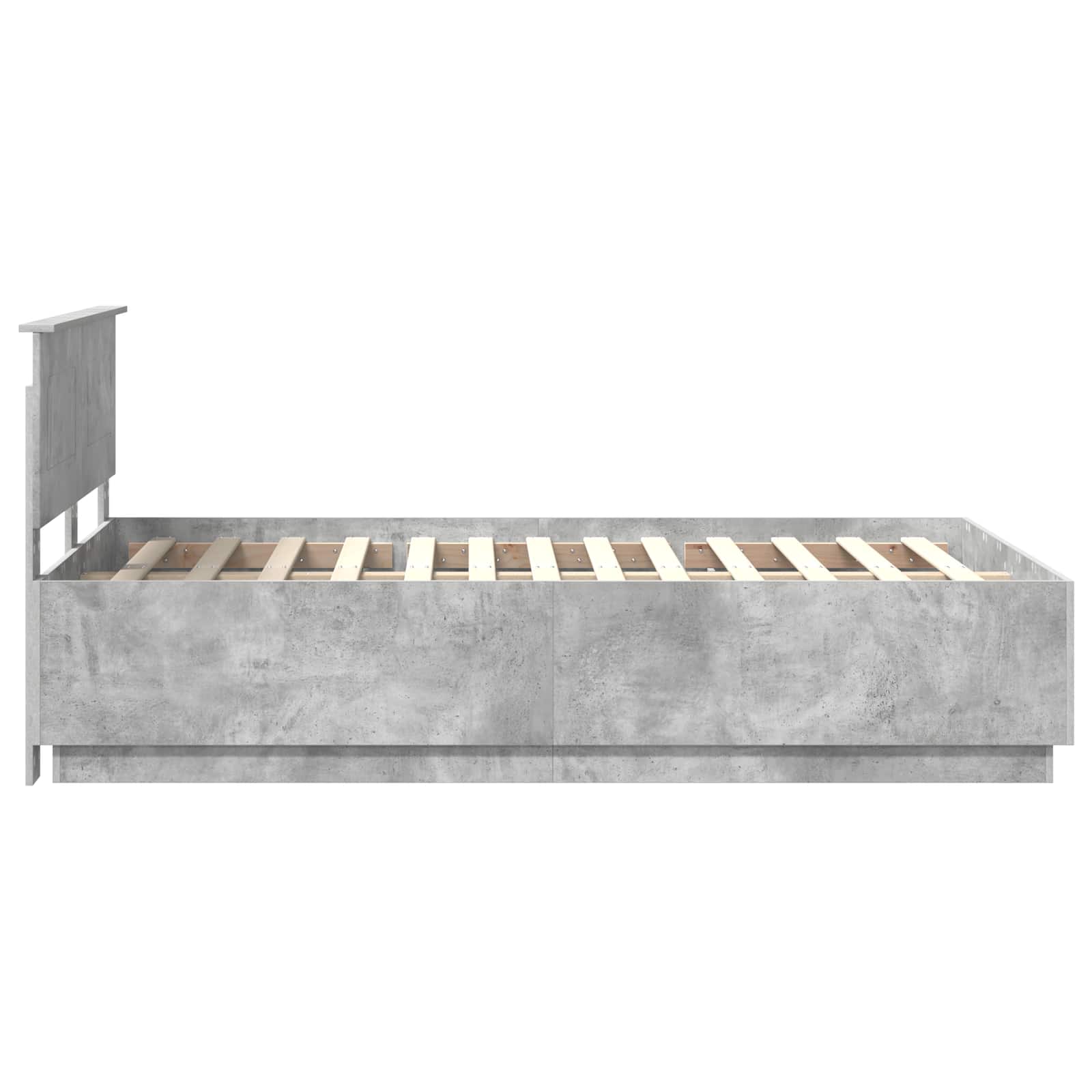 Cadre de lit Gris béton 120 x 200 cm Bois d'ingénierie - XIOS