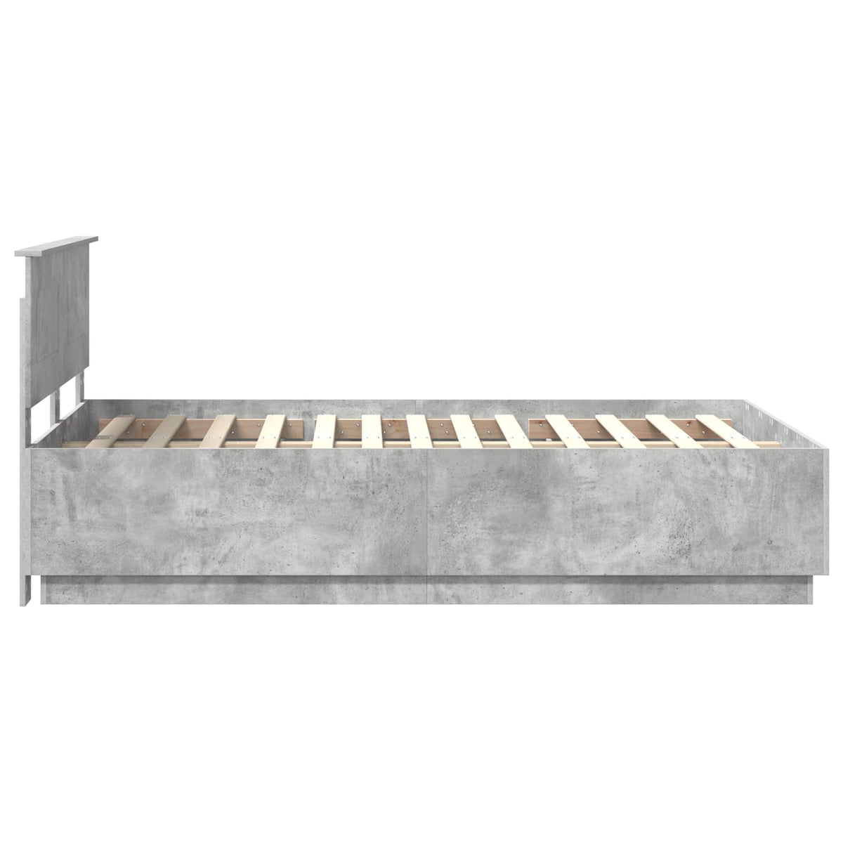 Cadre de lit Gris béton 120 x 200 cm Bois d'ingénierie