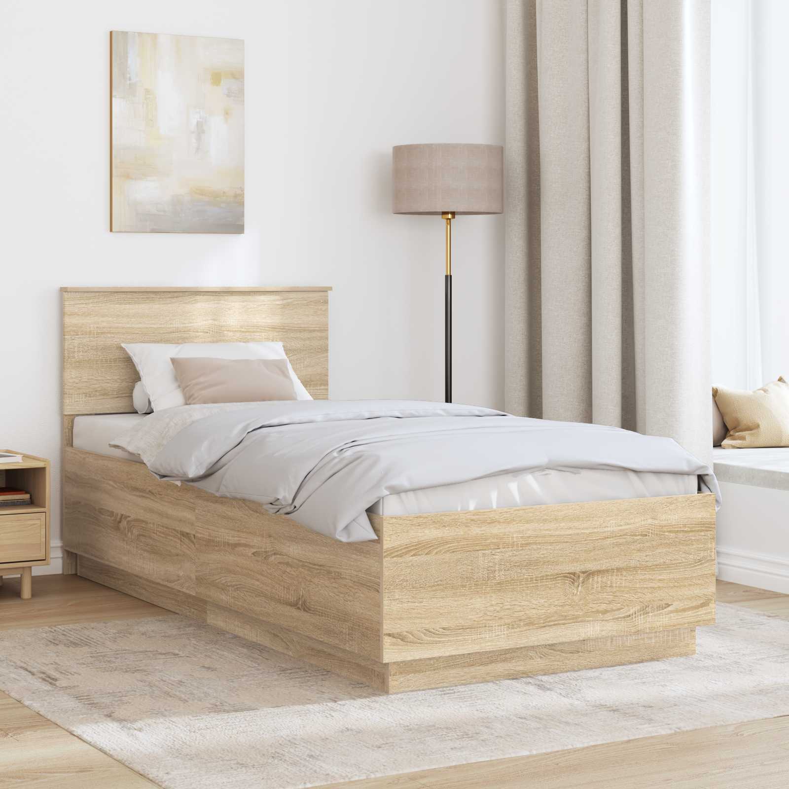 Cadre de lit Chêne Sonoma 70 x 190 cm Bois d'ingénierie - XIOS
