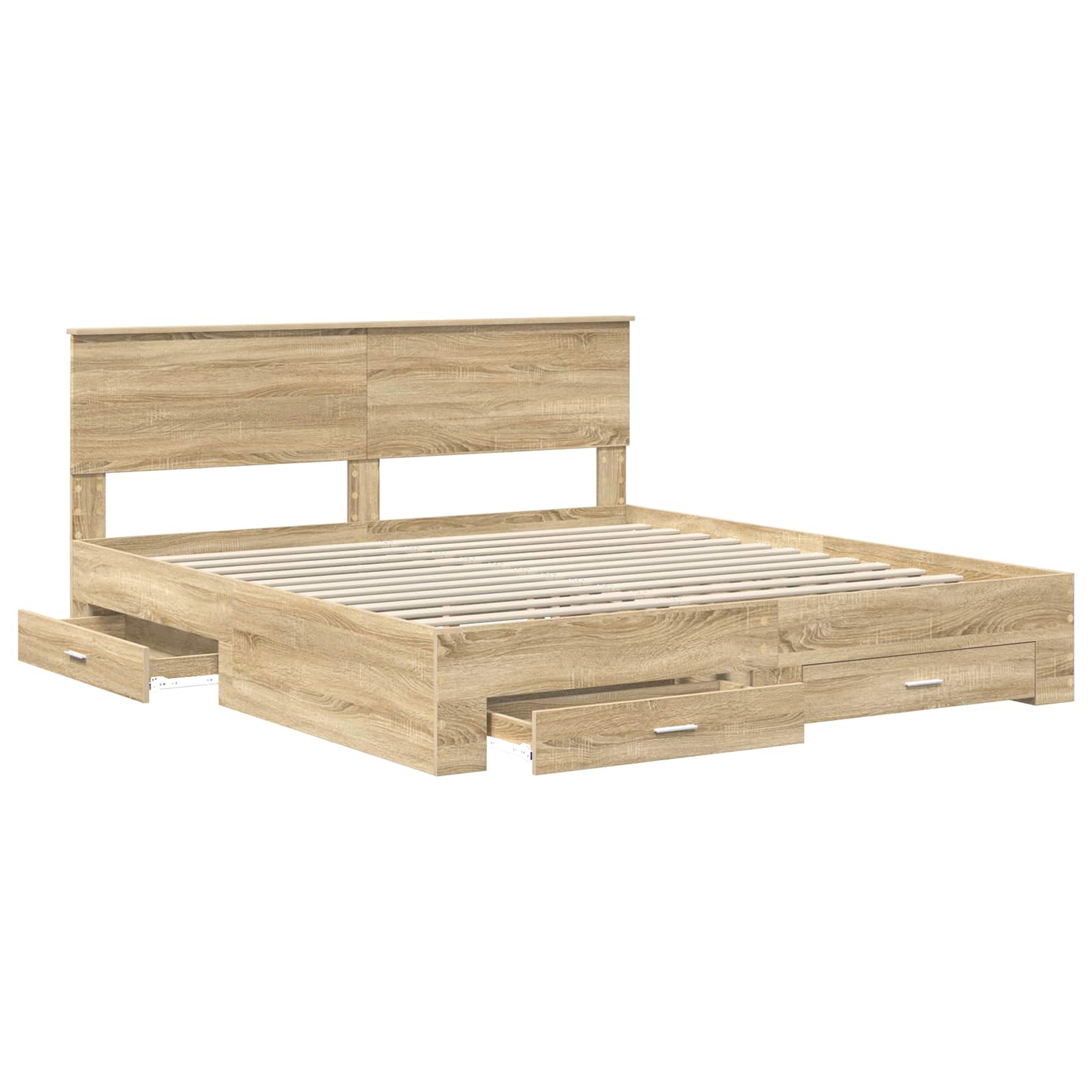 Cadre de lit Chêne Sonoma 200 x 200 cm Bois d'ingénierie - XIOS