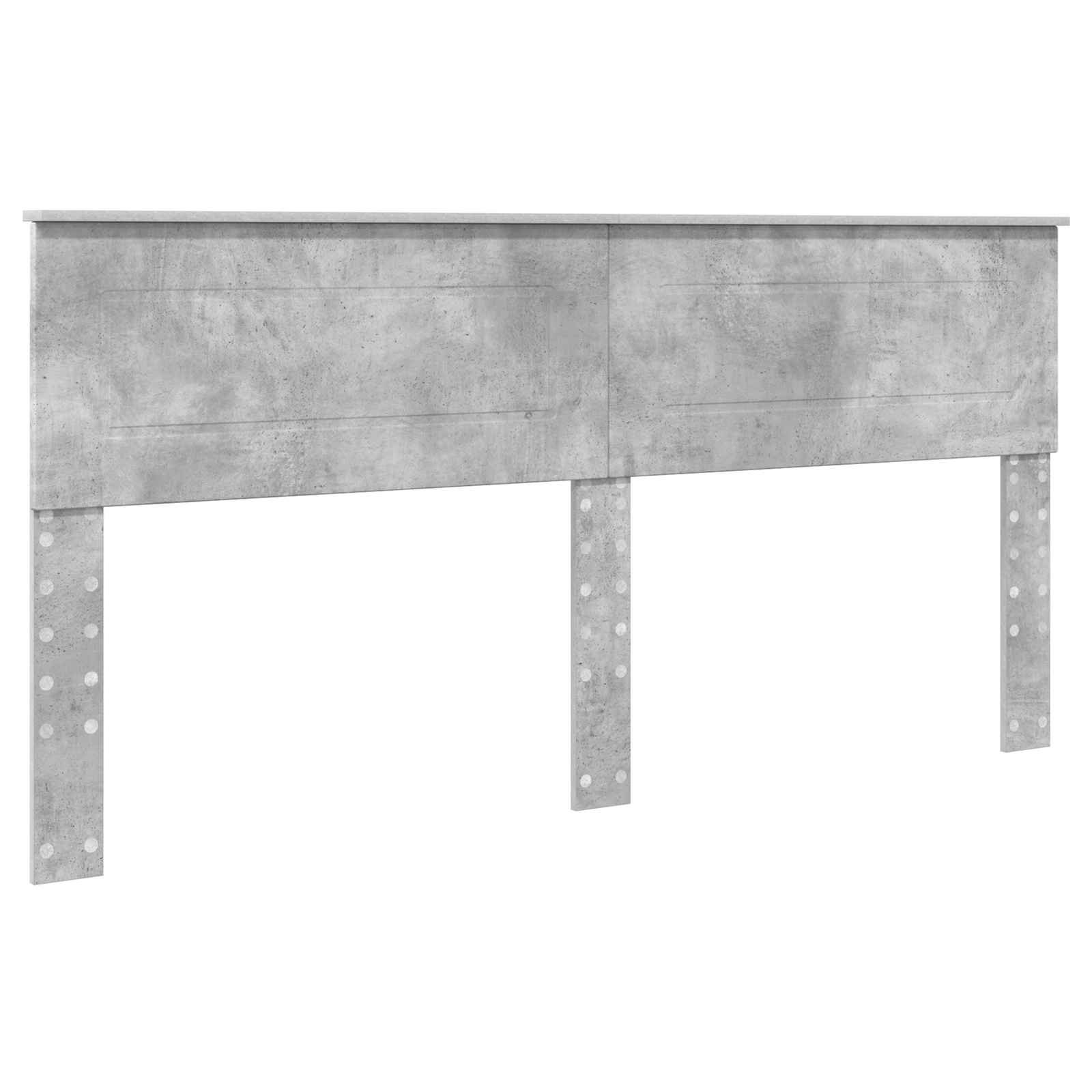 Cadre de lit Gris béton 200 x 200 cm Bois d'ingénierie - XIOS