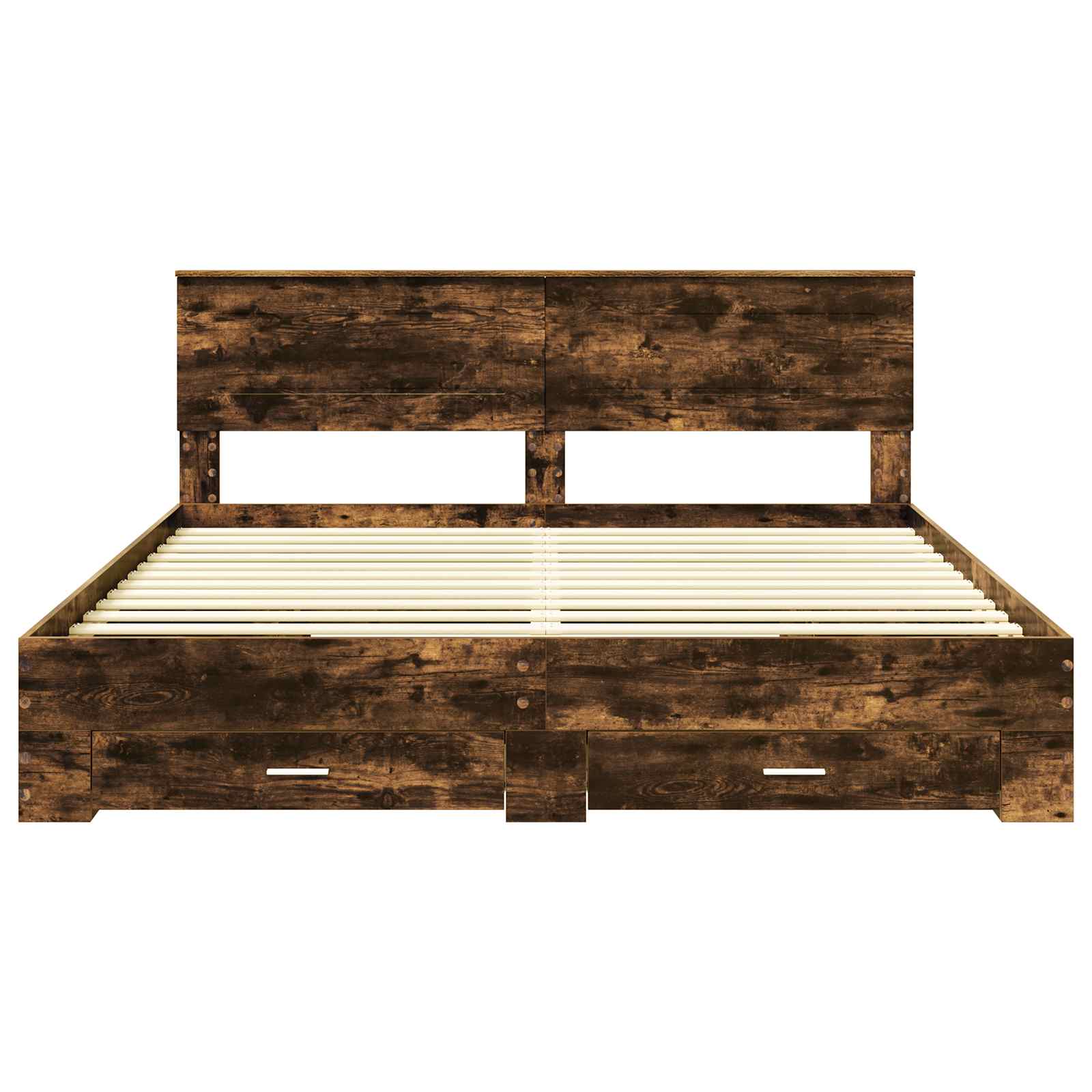 Cadre de lit Chêne fumé 200 x 200 cm Bois d'ingénierie - XIOS