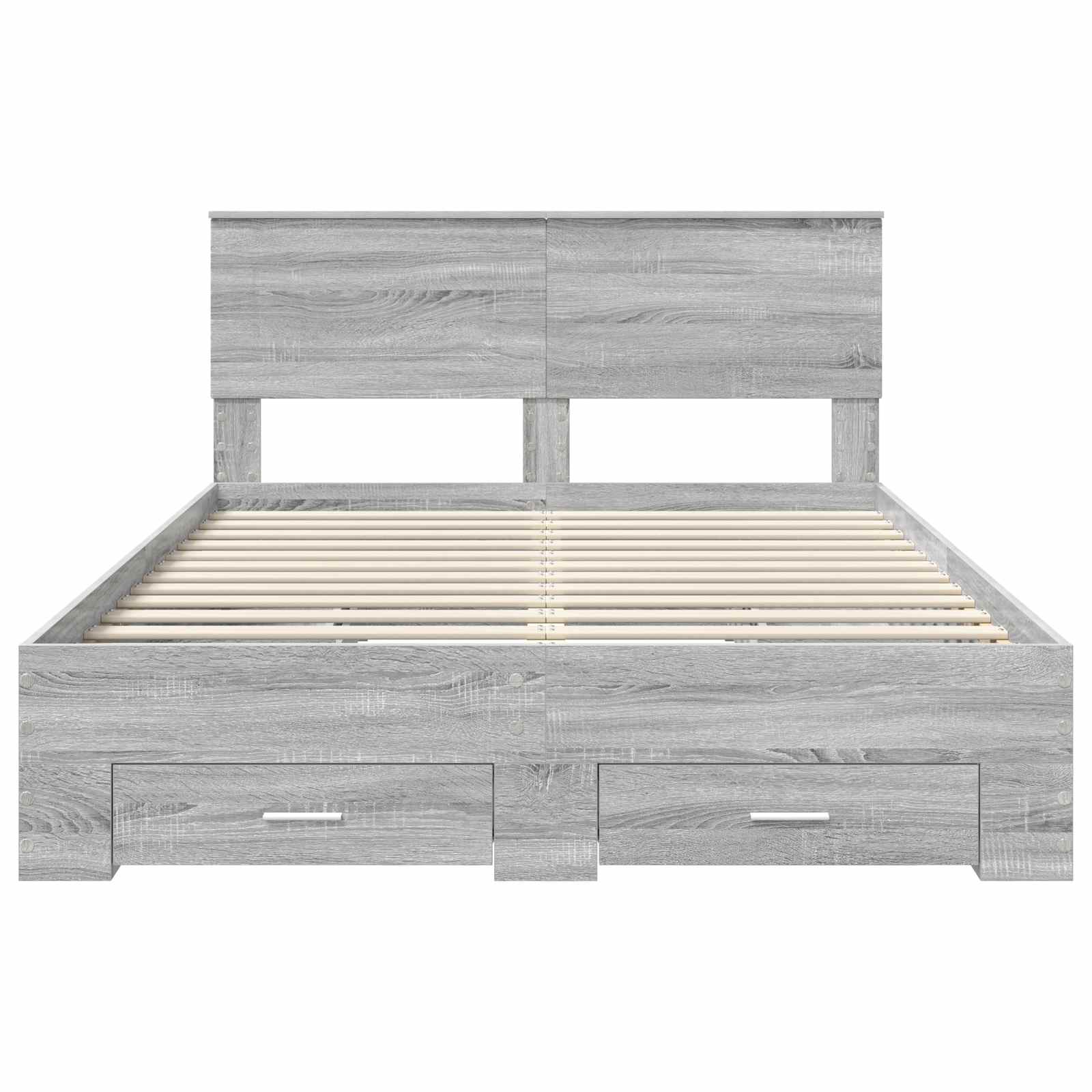 Cadre de lit Gris Sonoma 150 x 200 cm Bois d'ingénierie - XIOS