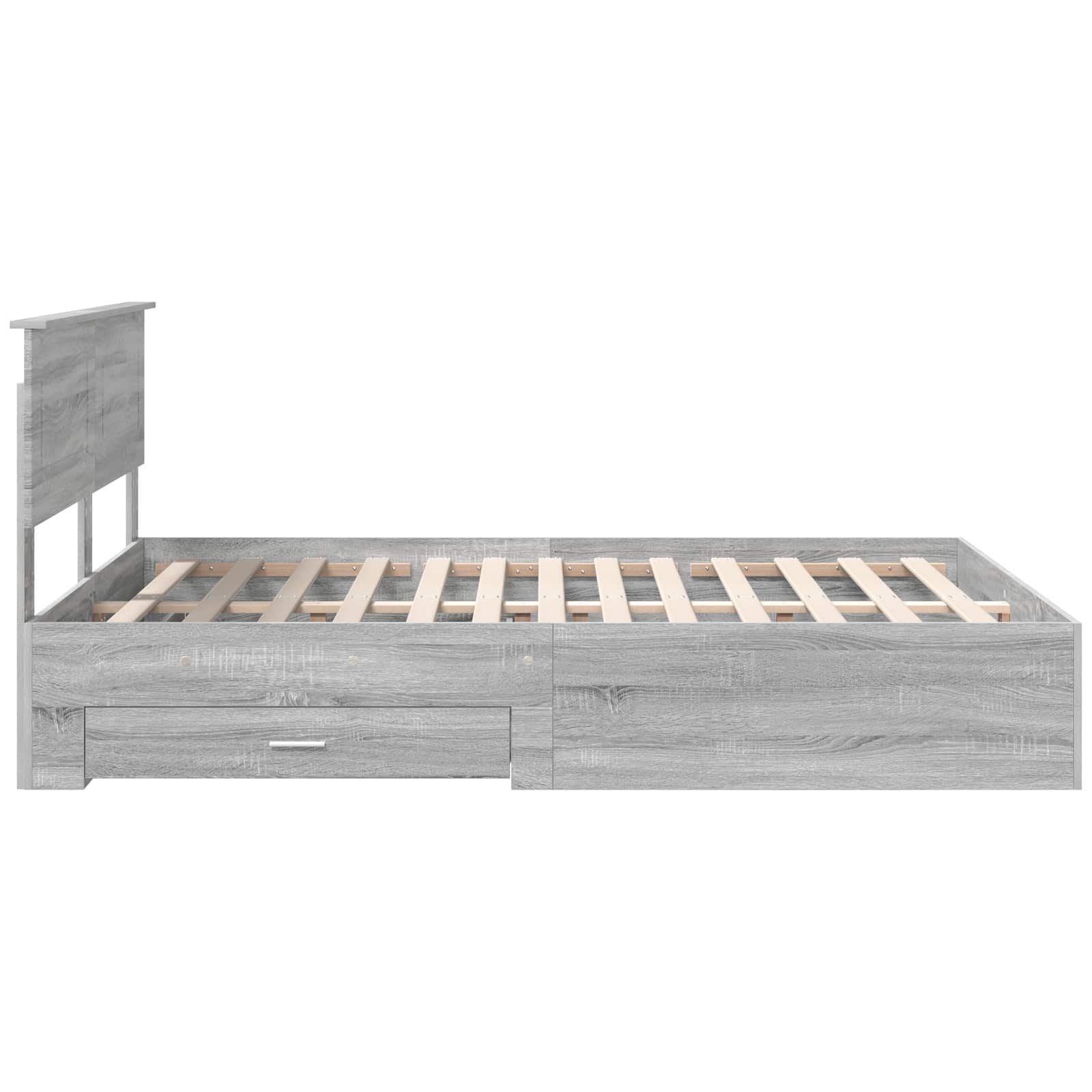Cadre de lit Gris Sonoma 150 x 200 cm Bois d'ingénierie - XIOS