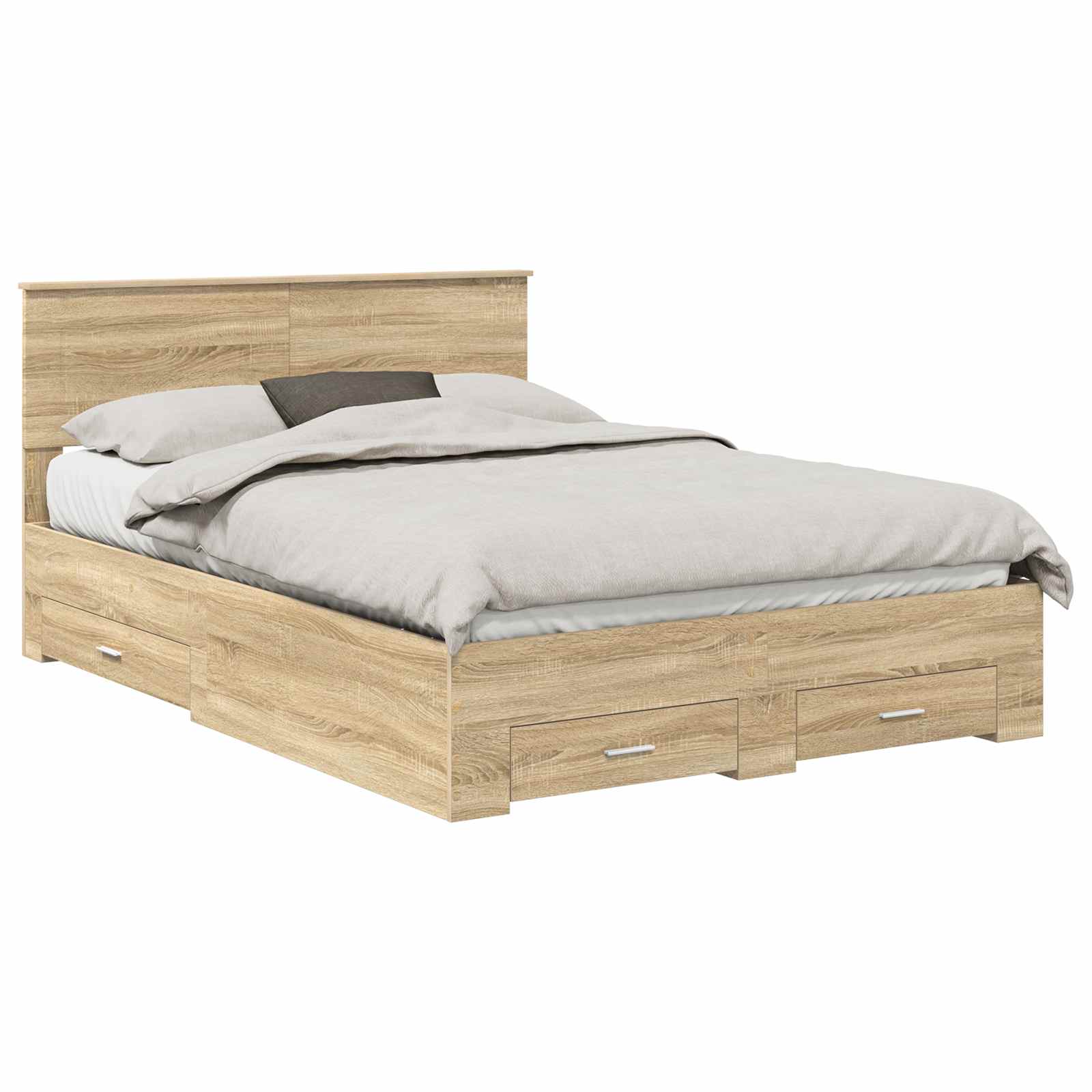 Cadre de lit Chêne Sonoma 140 x 190 cm Bois d'ingénierie - XIOS