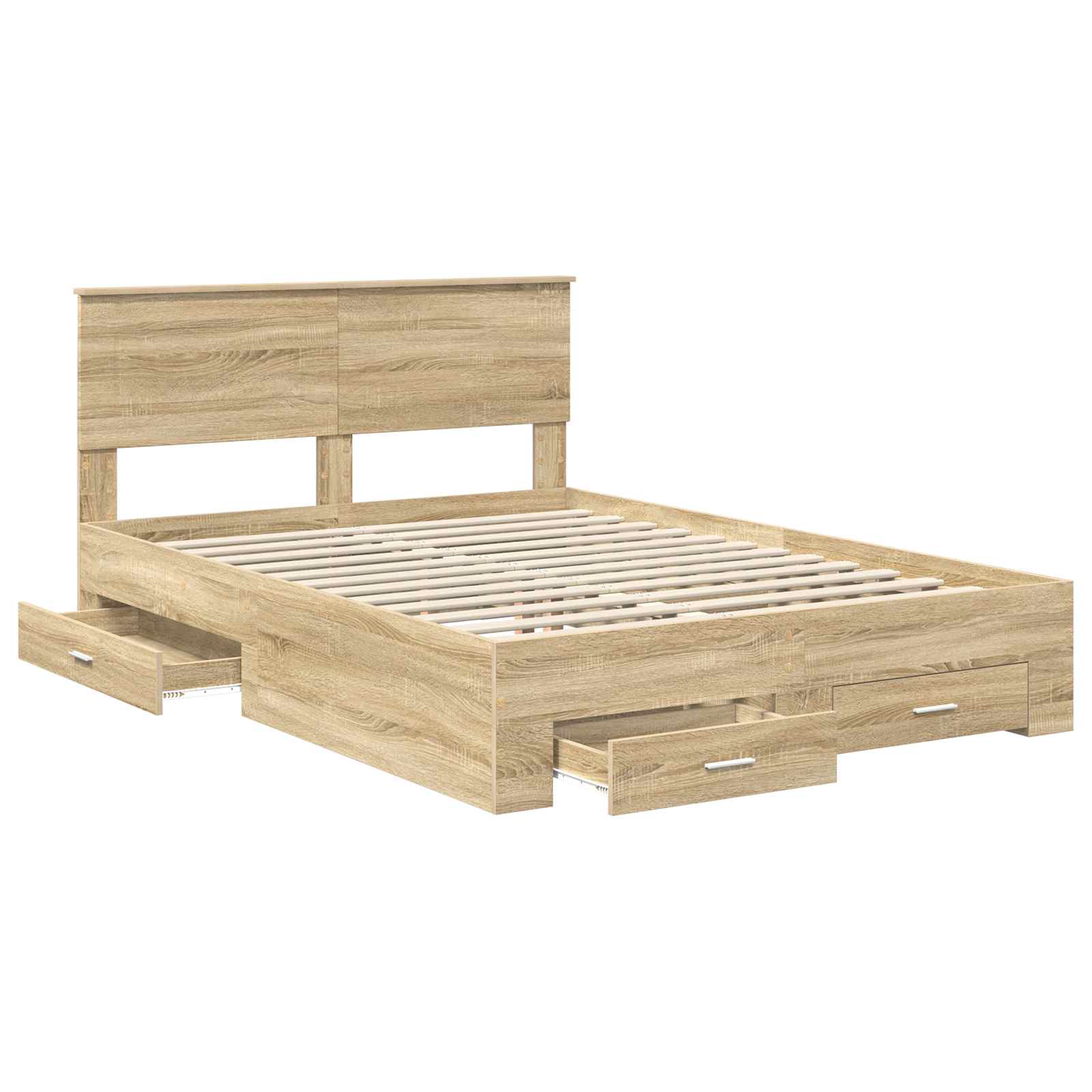 Cadre de lit Chêne Sonoma 140 x 190 cm Bois d'ingénierie - XIOS