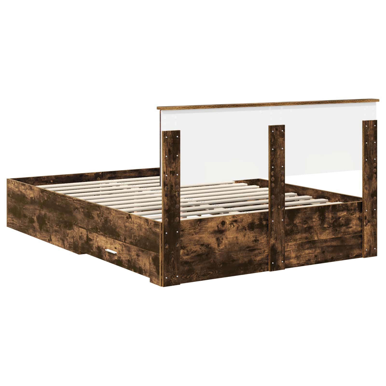 Cadre de lit Chêne fumé 140 x 200 cm Bois d'ingénierie - XIOS