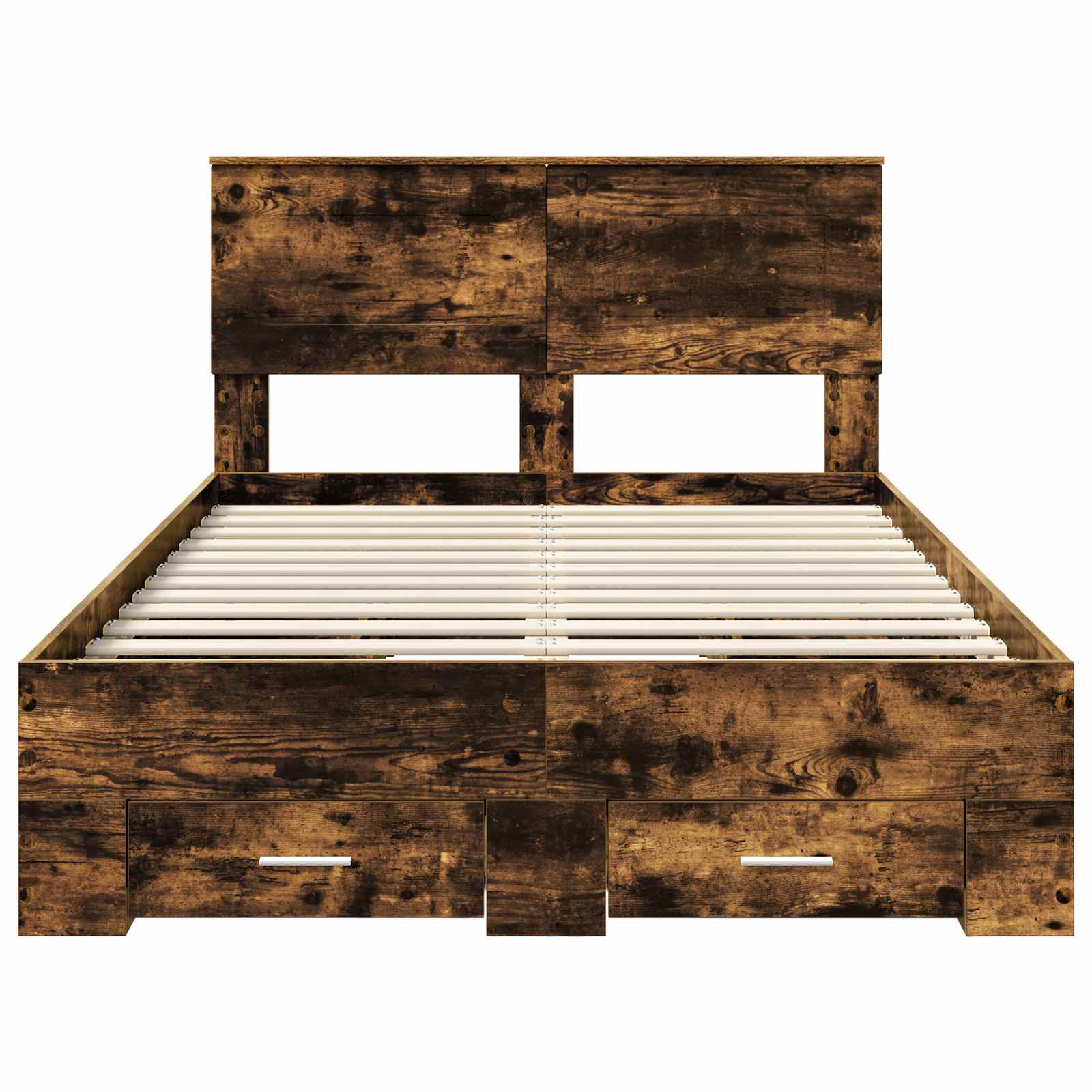 Cadre de lit Chêne fumé 135 x 190 cm Bois d'ingénierie - XIOS