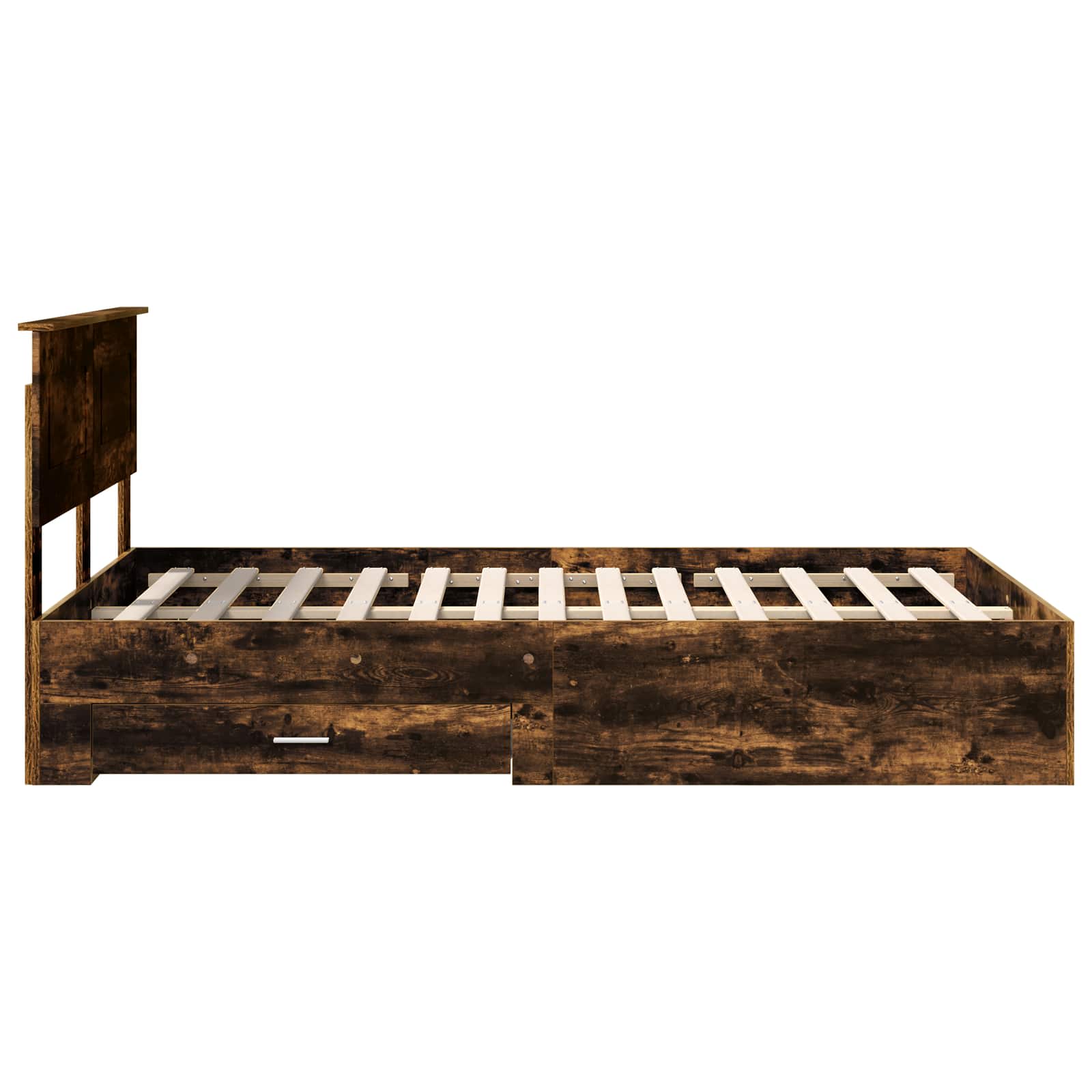 Cadre de lit Chêne fumé 135 x 190 cm Bois d'ingénierie - XIOS
