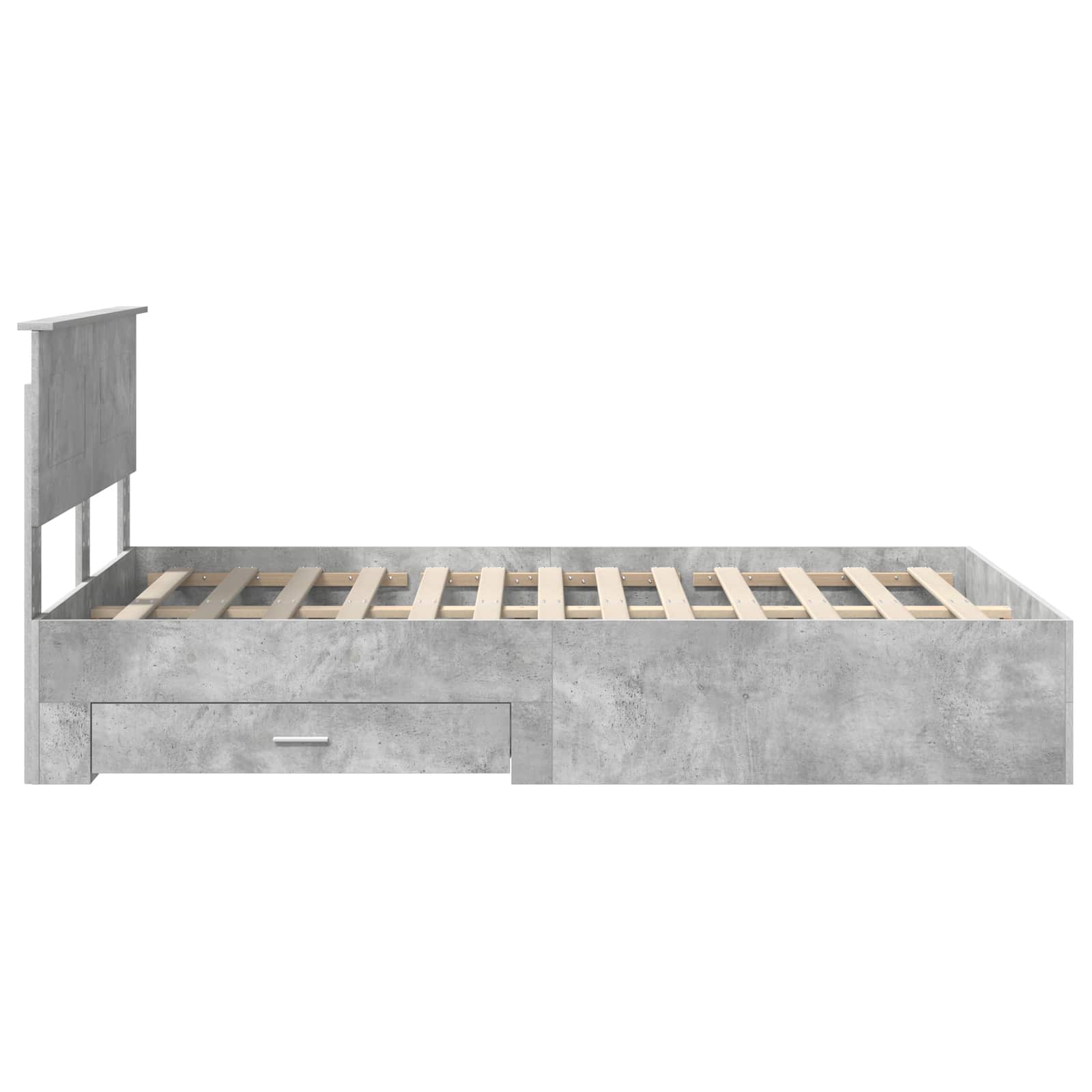 Cadre de lit Gris béton 120 x 200 cm Bois d'ingénierie - XIOS