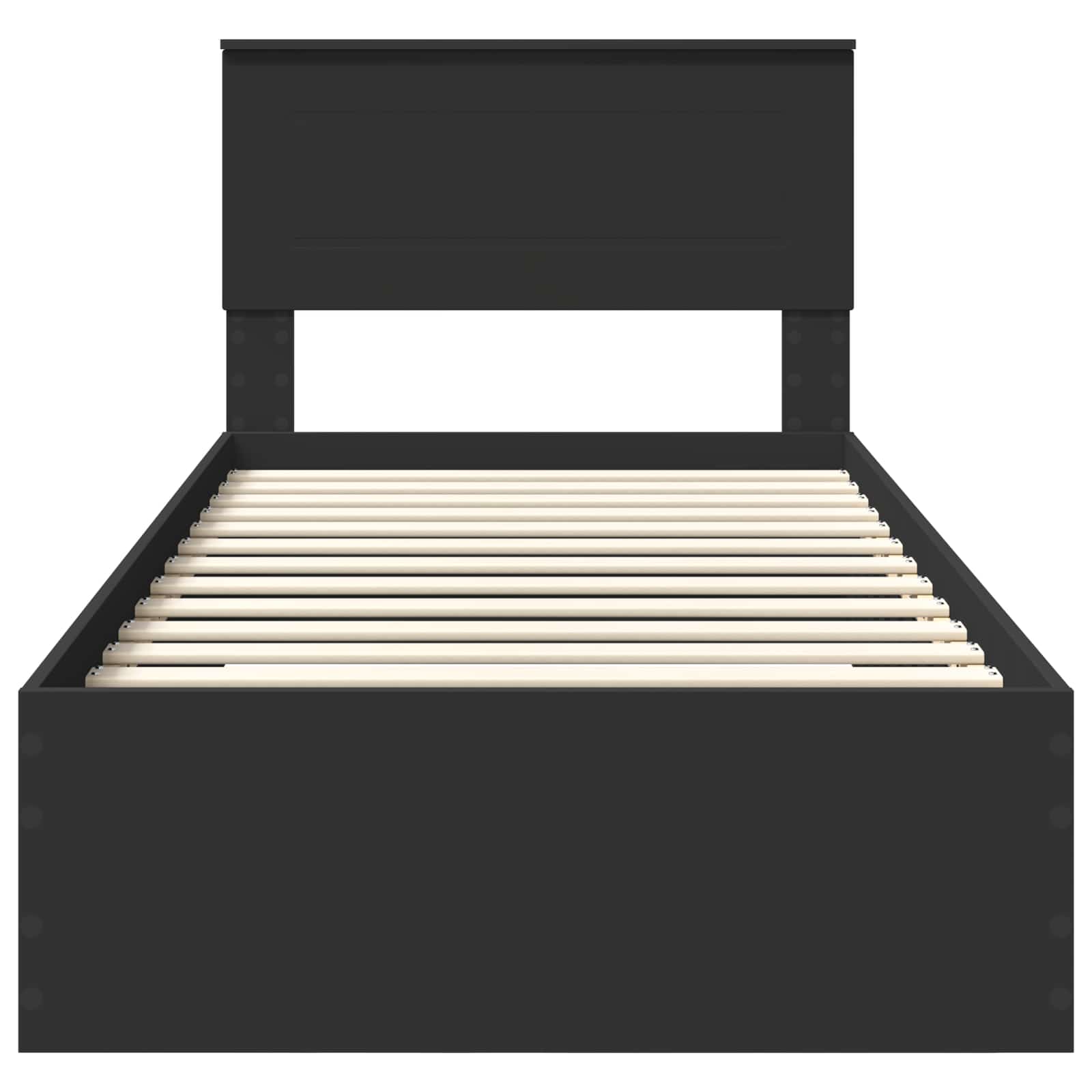 Cadre de lit Noir et argent 100 x 200 cm Bois d'ingénierie - XIOS