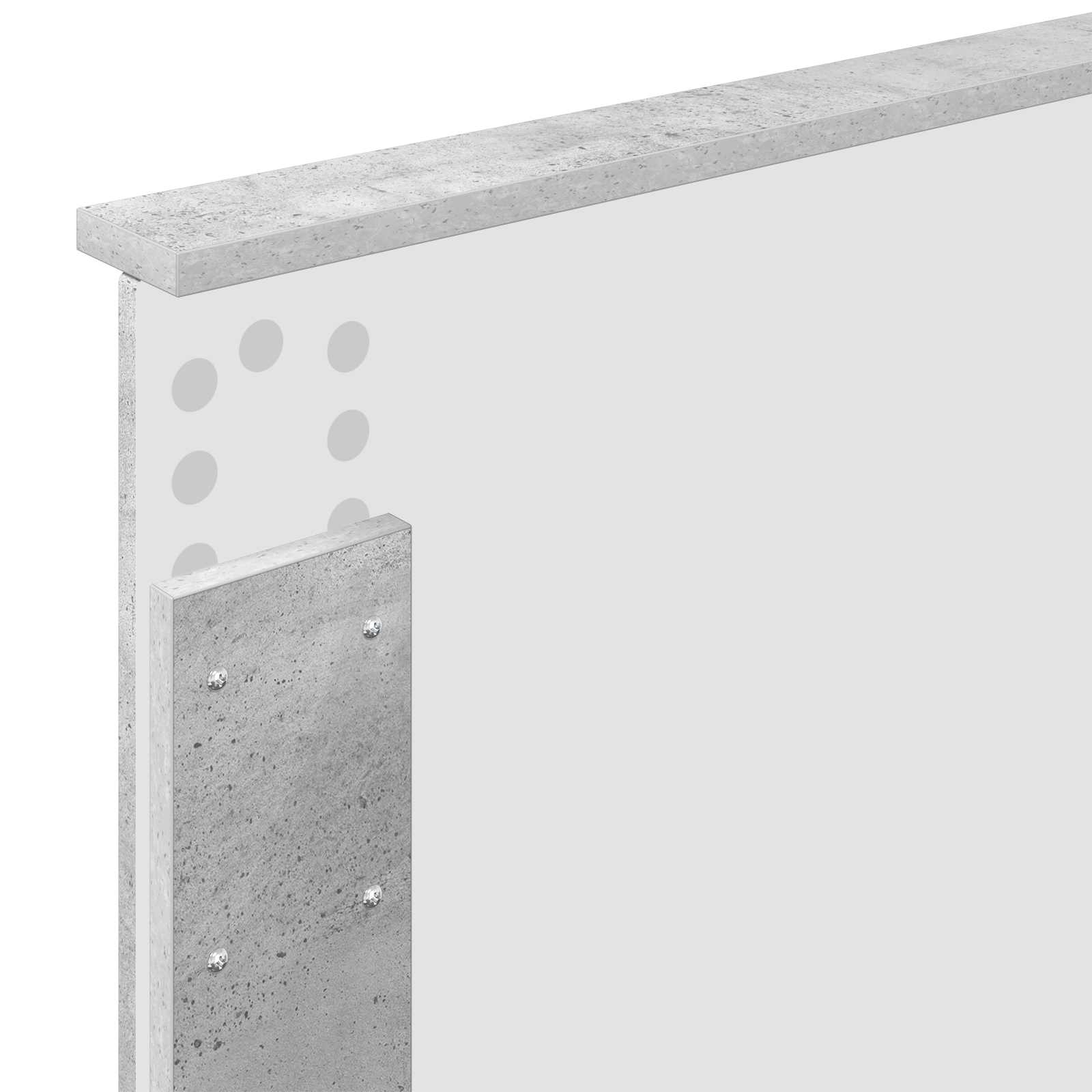Cadre de lit Gris béton 100 x 200 cm Bois d'ingénierie - XIOS