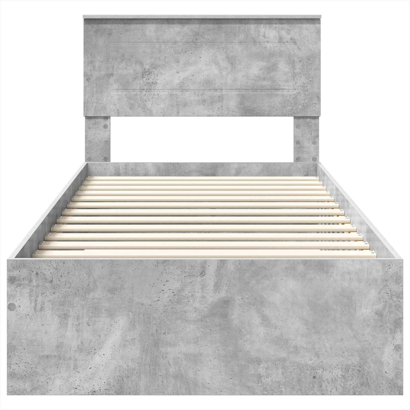 Cadre de lit Gris béton 100 x 200 cm Bois d'ingénierie - XIOS
