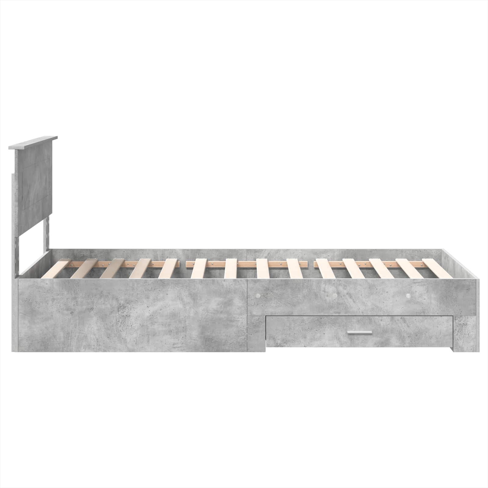 Cadre de lit Gris béton 100 x 200 cm Bois d'ingénierie - XIOS